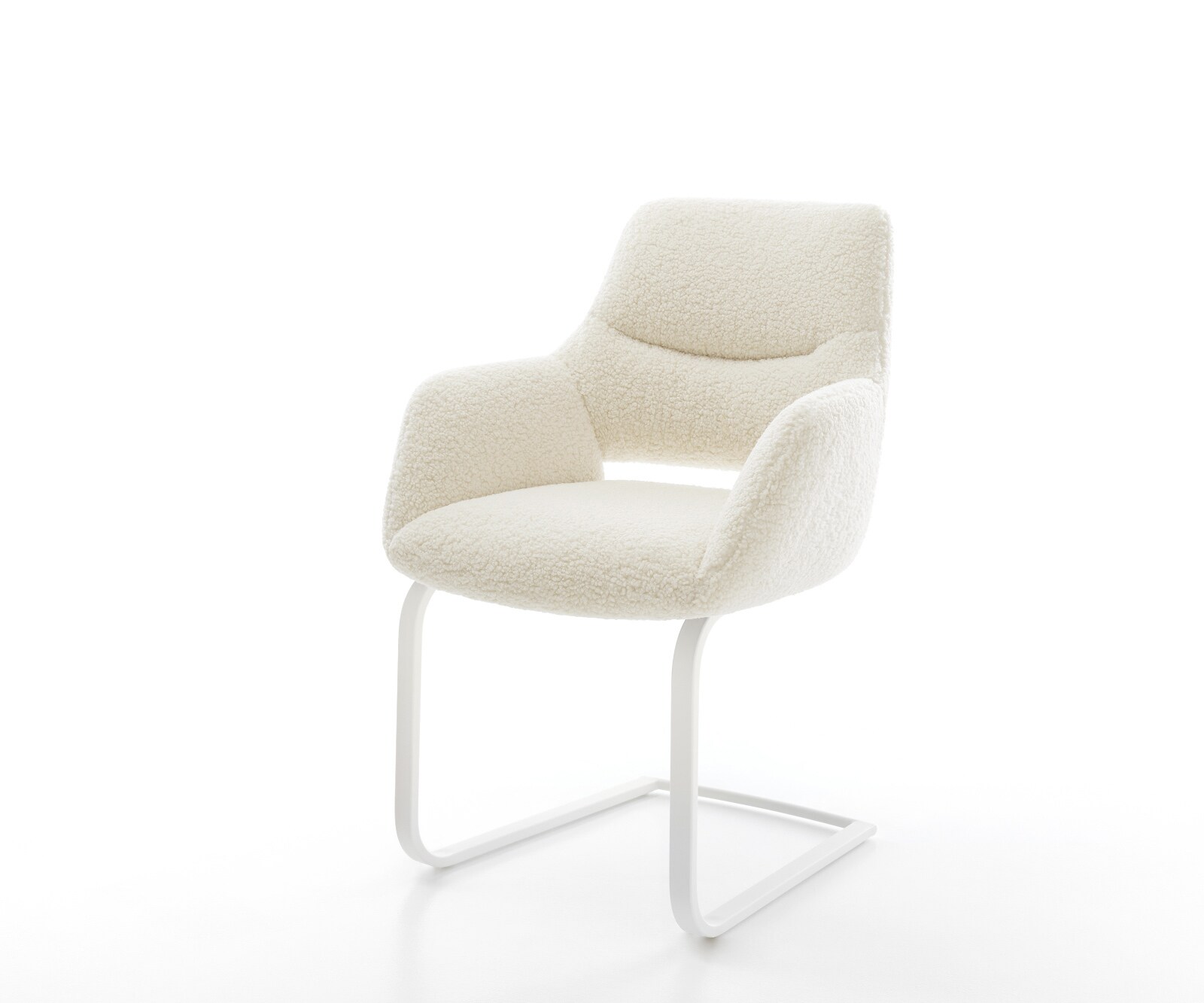 Sledemodel Yago-Flex met armleuning teddy beige sledemodel vlak wit pocketveer kern 1