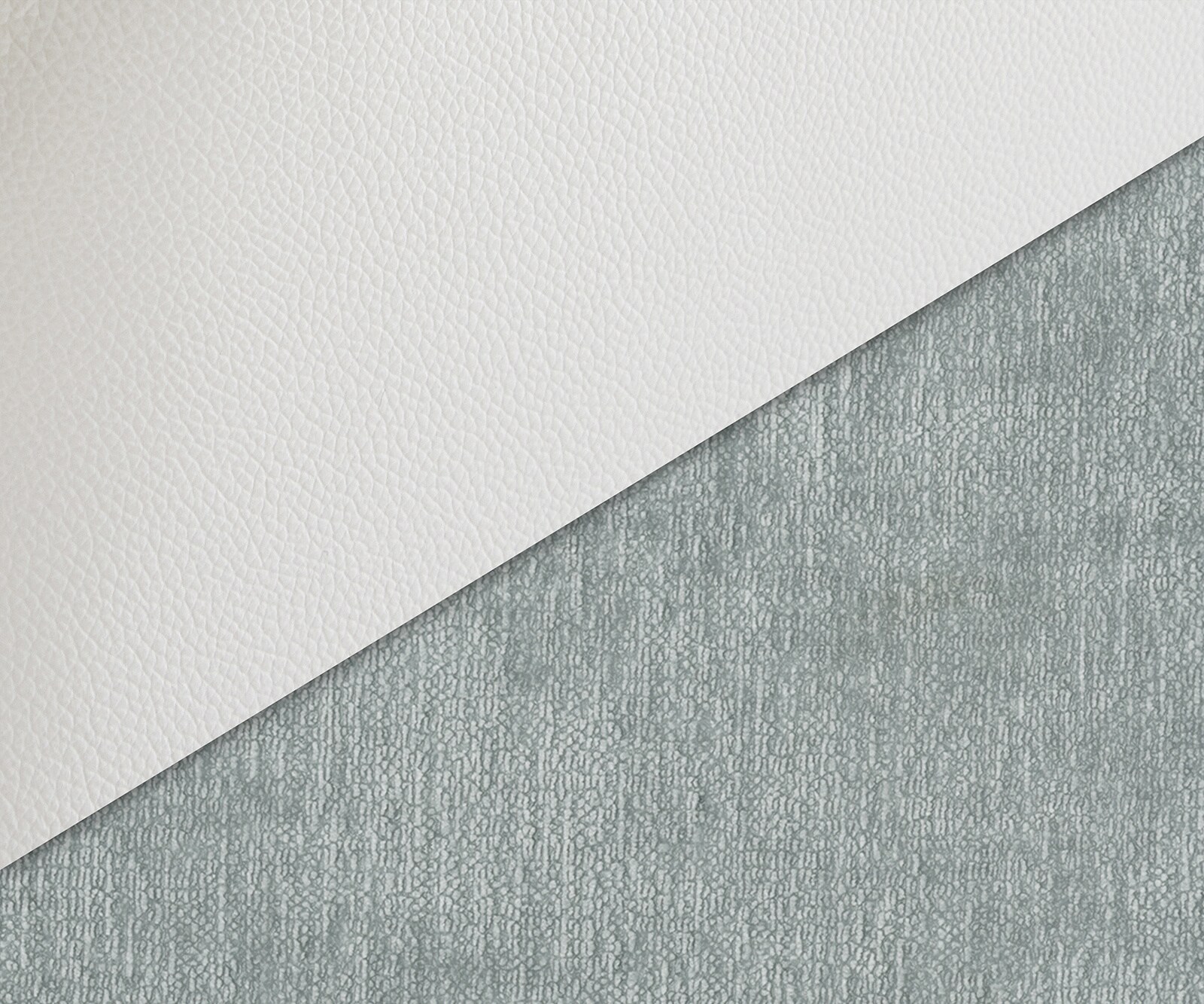Draaistoel Zoa-Flex materiaalmix echt leer wit-pastelblauw kruispoot wit 360° draaibaar rocker-functie pocketveer kern 2
