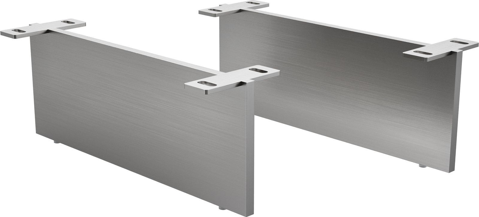 Poot zwevend effect 15 cm roestvrij staal voor kasten met een diepte van 45 cm (set van 2)