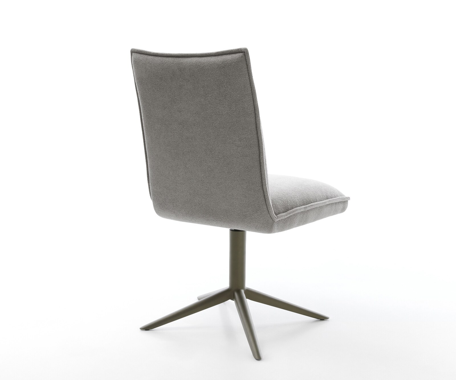 Draaistoel Lelio-Flex zachte stof met structuur grijs kruispoot afwerking met titanium 360° draaibaar rocker-functie pocketveer kern 5