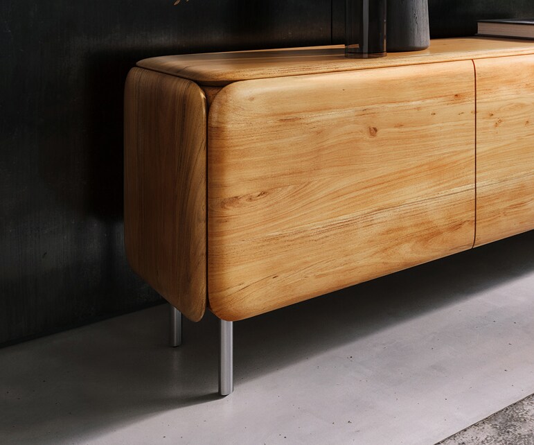 Poot rond RVS 20 cm (set van 4) 2