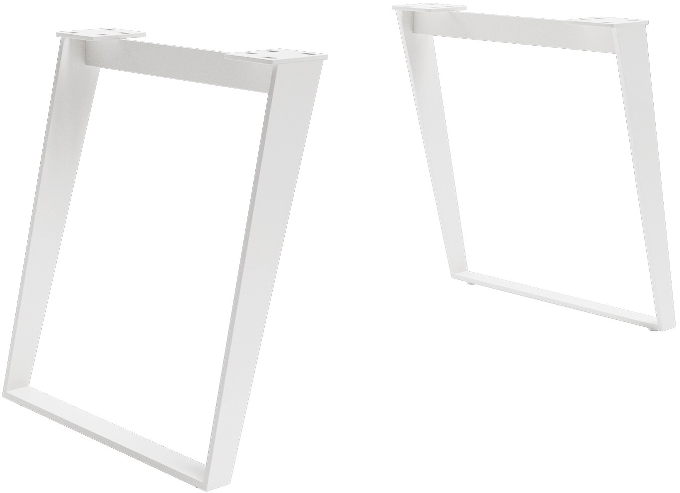 Tafelframe metaal wit schuin (set van 2)