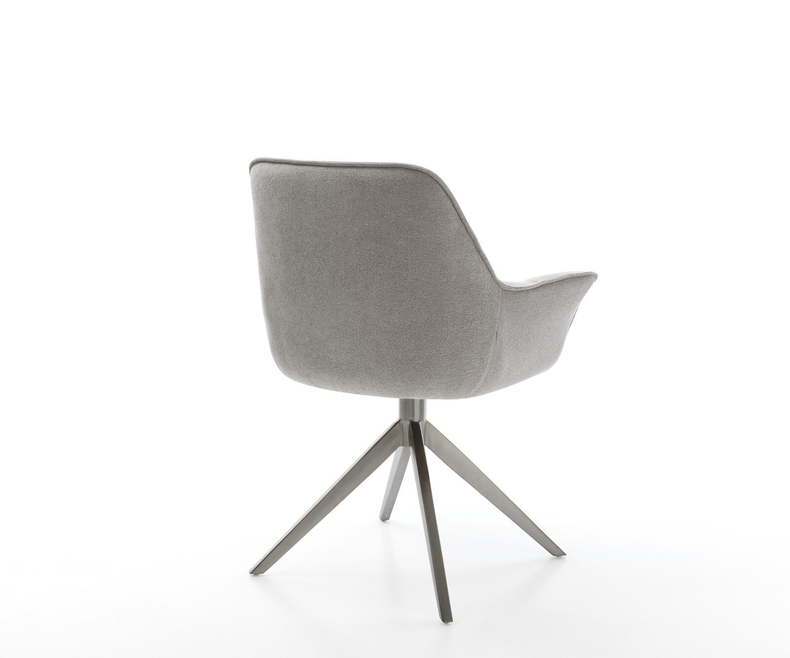 Draaistoel Kaira-Flex zachte stof met structuur grijs kruisframe breed grafiet 360° draaibaar rocker-functie 4