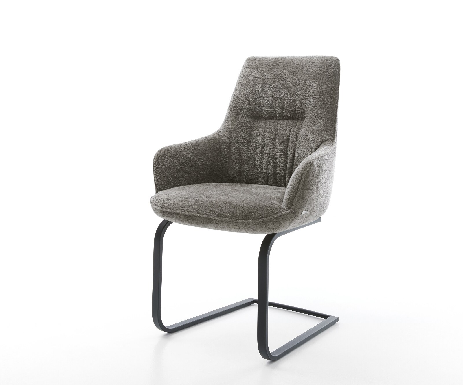 Sledemodel Zelia-Flex met armleuning bouclé zacht mud sledemodel vlak grafiet pocketveer kern 1