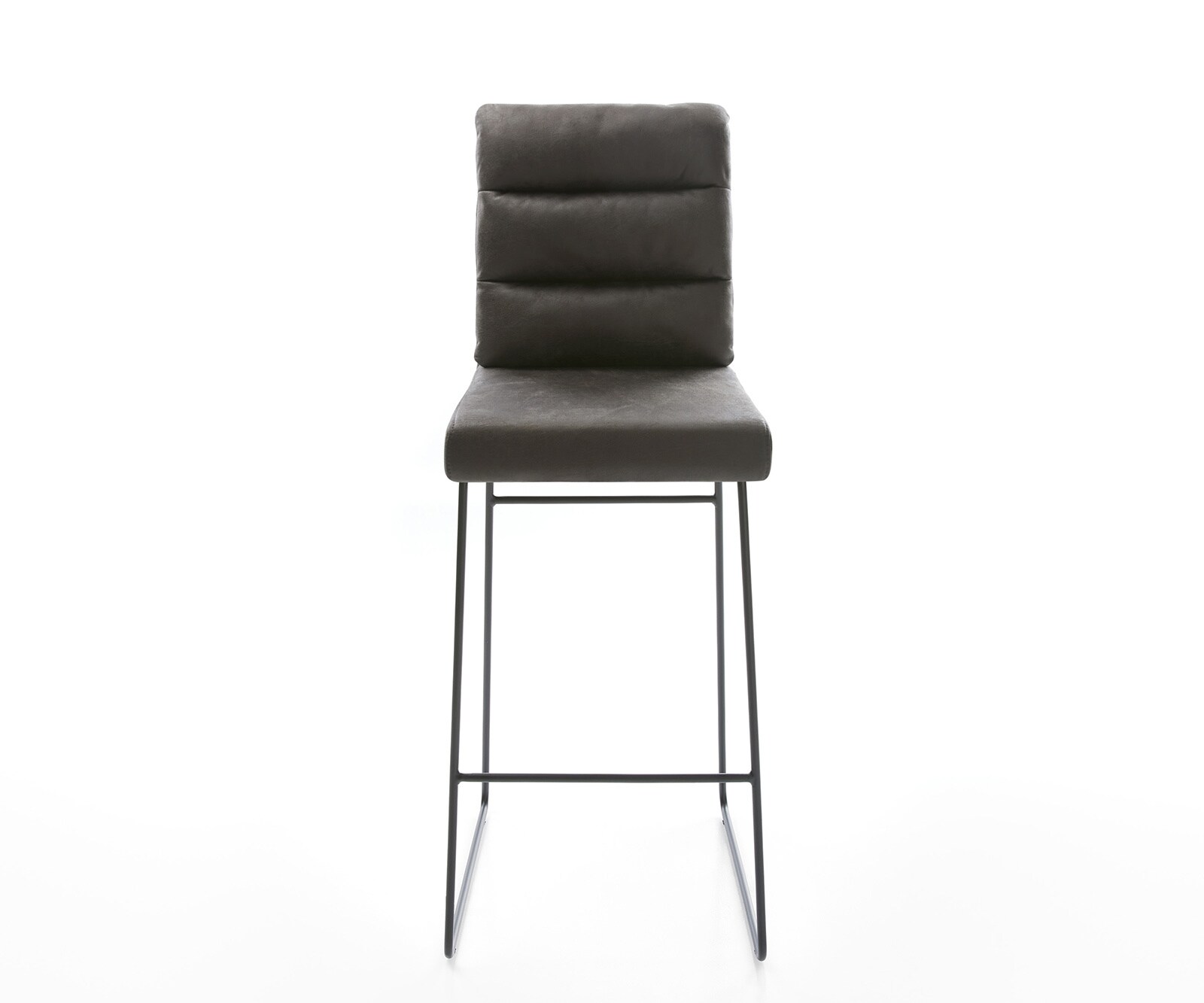 Barstoel Pela-Flex vintage antraciet slipframe metaal 1