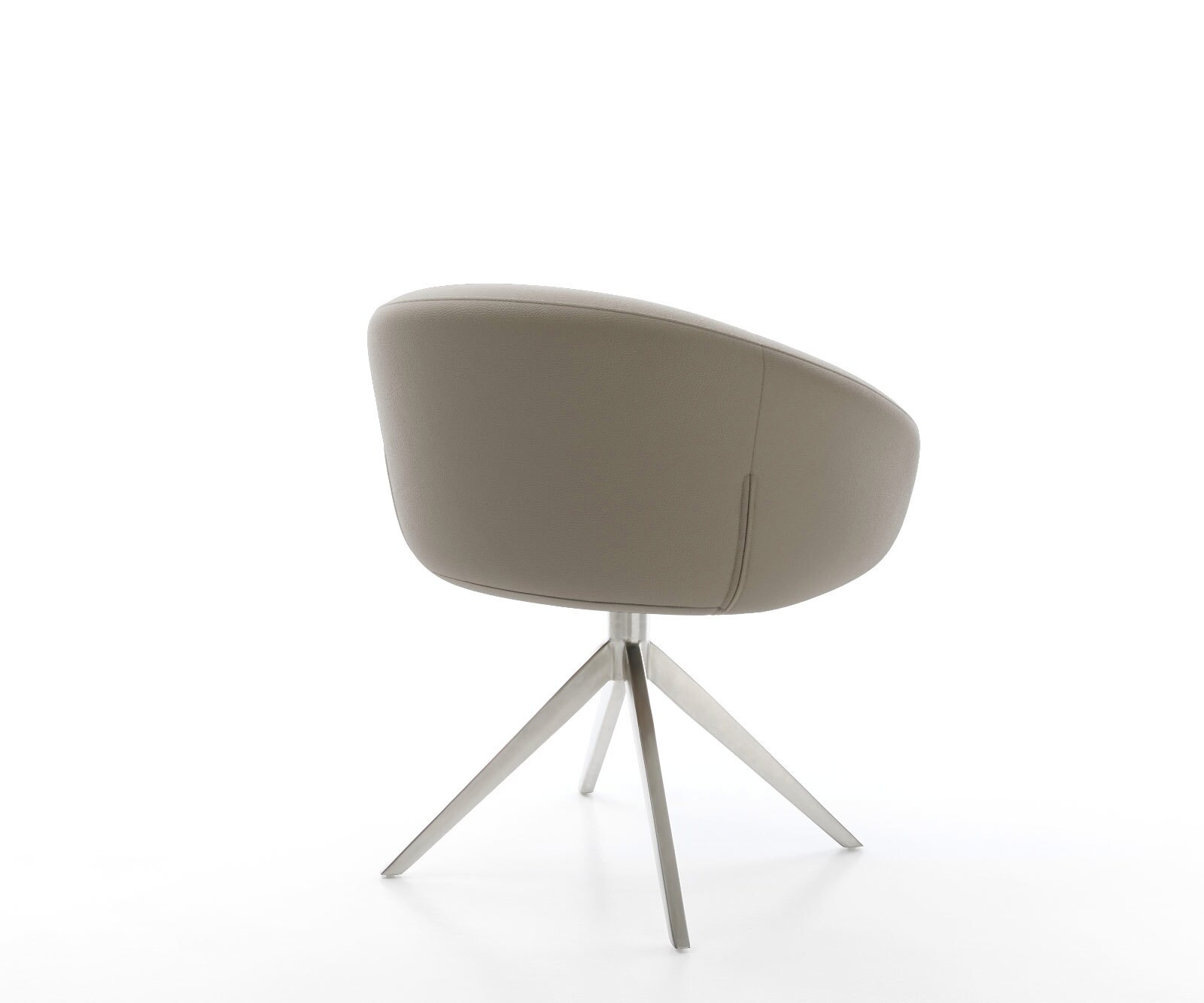 Draaistoel Vinka-Flex met armleuning echt leer mud kruisframe breed roestvrij staal 360° draaibaar rocker-functie pocketveer kern 4