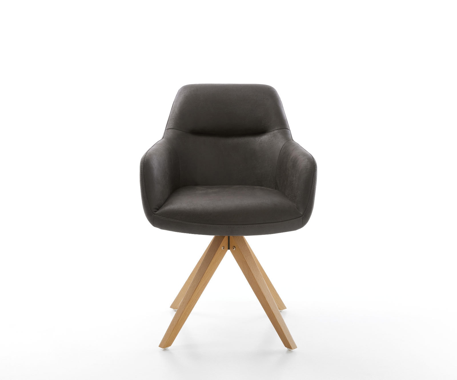 Eetkamerstoel Pejo-Flex microvelours antraciet vintage houten frame hoekig natuur pocketveer kern 1 Eetkamerstoel Pejo-Flex microvelours antraciet vintage houten frame hoekig natuur pocketveer kern 1