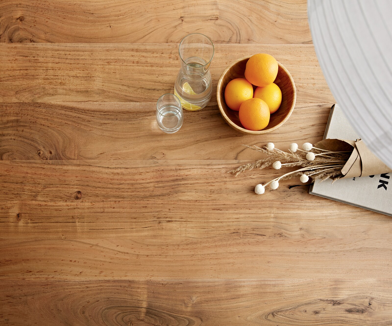Eettafel Edge 180x90 XL acacia natuur roestvrijstaal smal Live-Edge 6