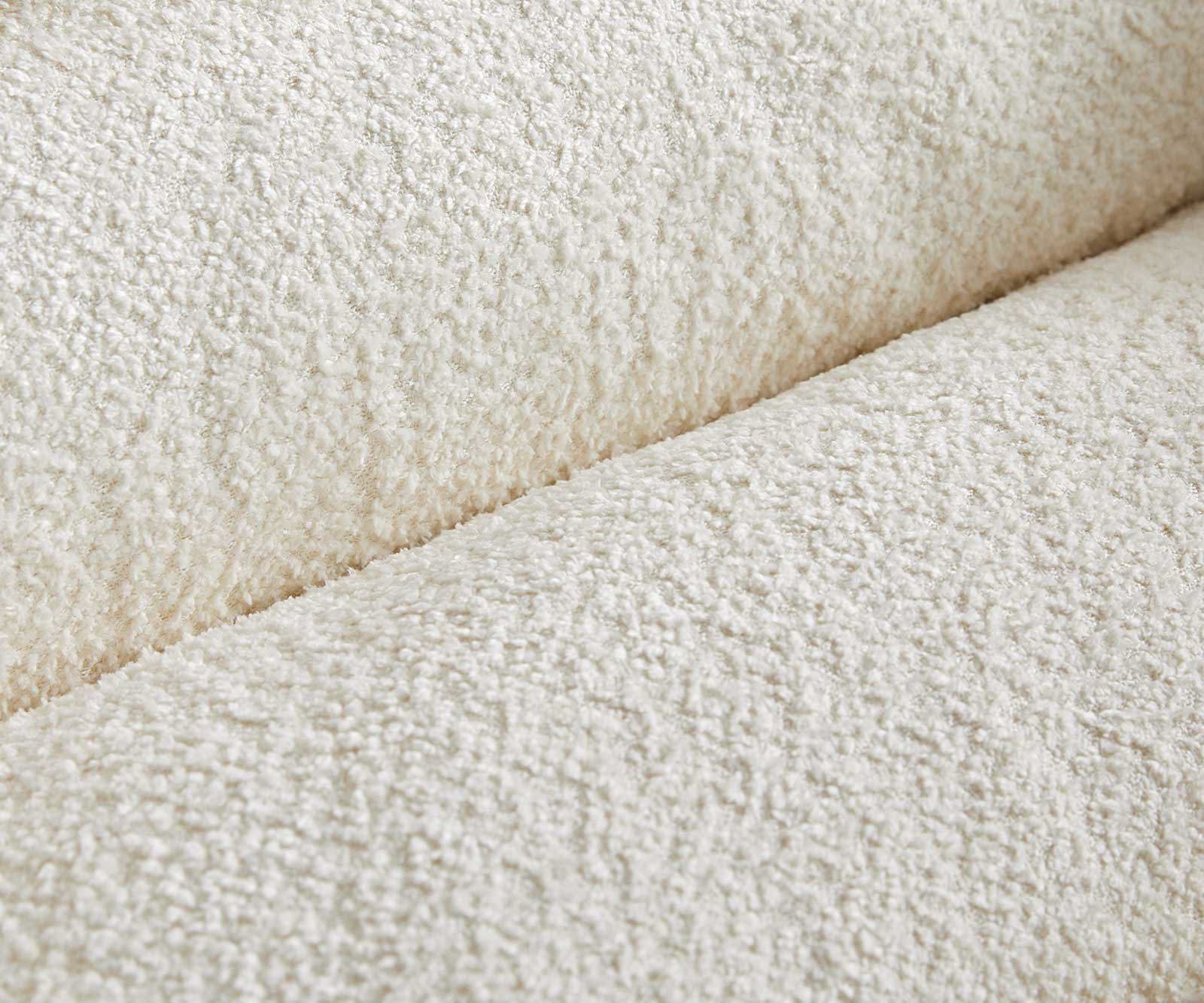 Eetkamerstoel Zoa-Flex bouclé wit kruisframe breed zwart pocketveer kern 3