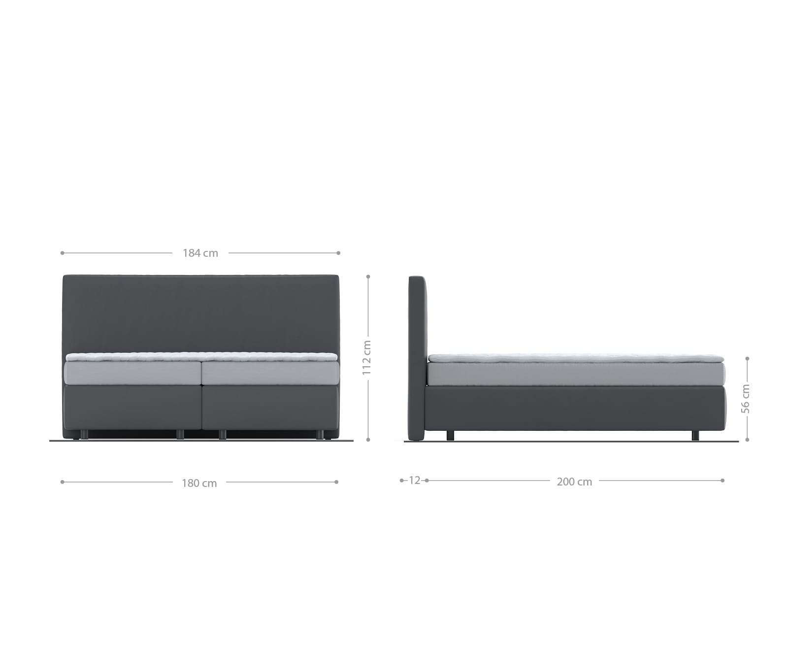 Boxspring-bed Dream-Well 180x200 cm Beige Microvezel stof 4 Boxspring-bed Dream-Well 180x200 cm Beige Microvezel stof 4