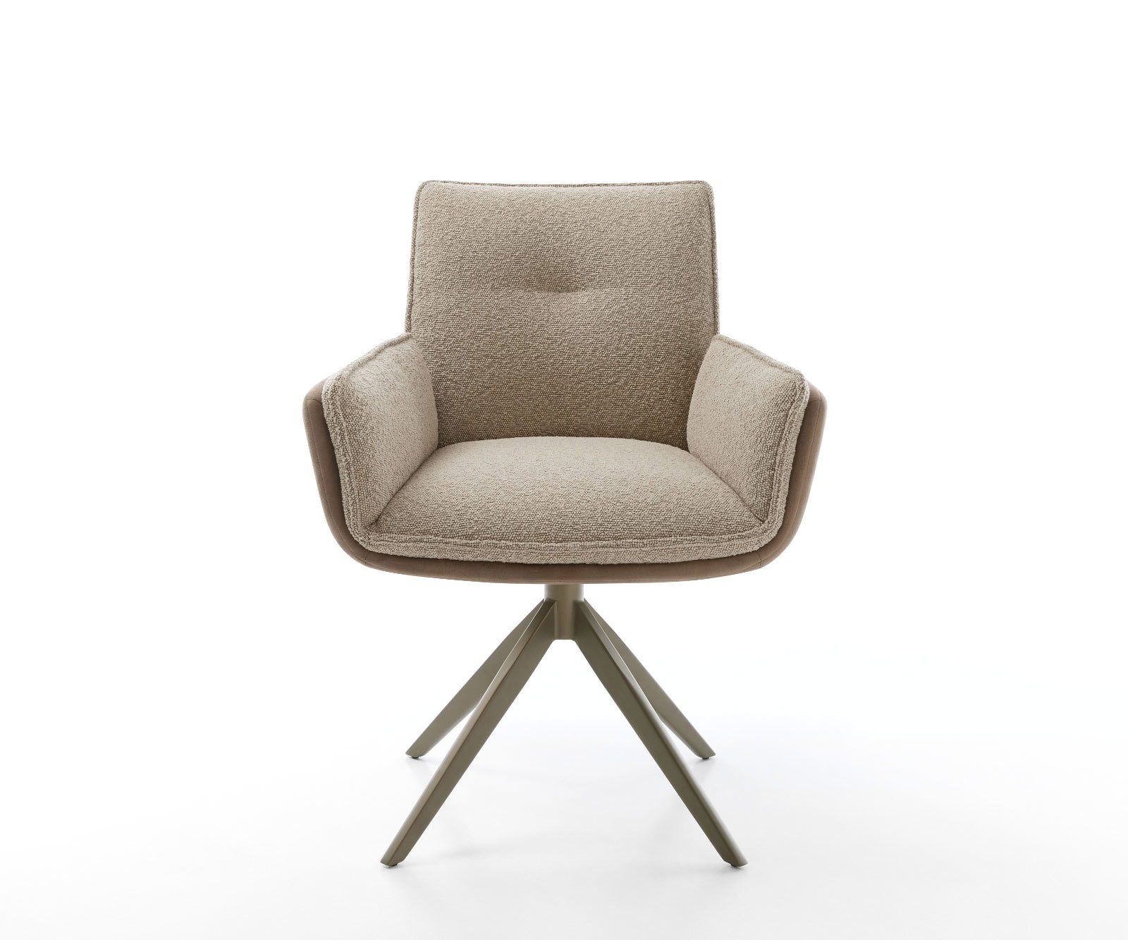 Draaistoel Nela-Flex materiaalmix mud kruisframe breed afwerking met titanium 360° draaibaar 1 Draaistoel Nela-Flex materiaalmix mud kruisframe breed afwerking met titanium 360° draaibaar 1