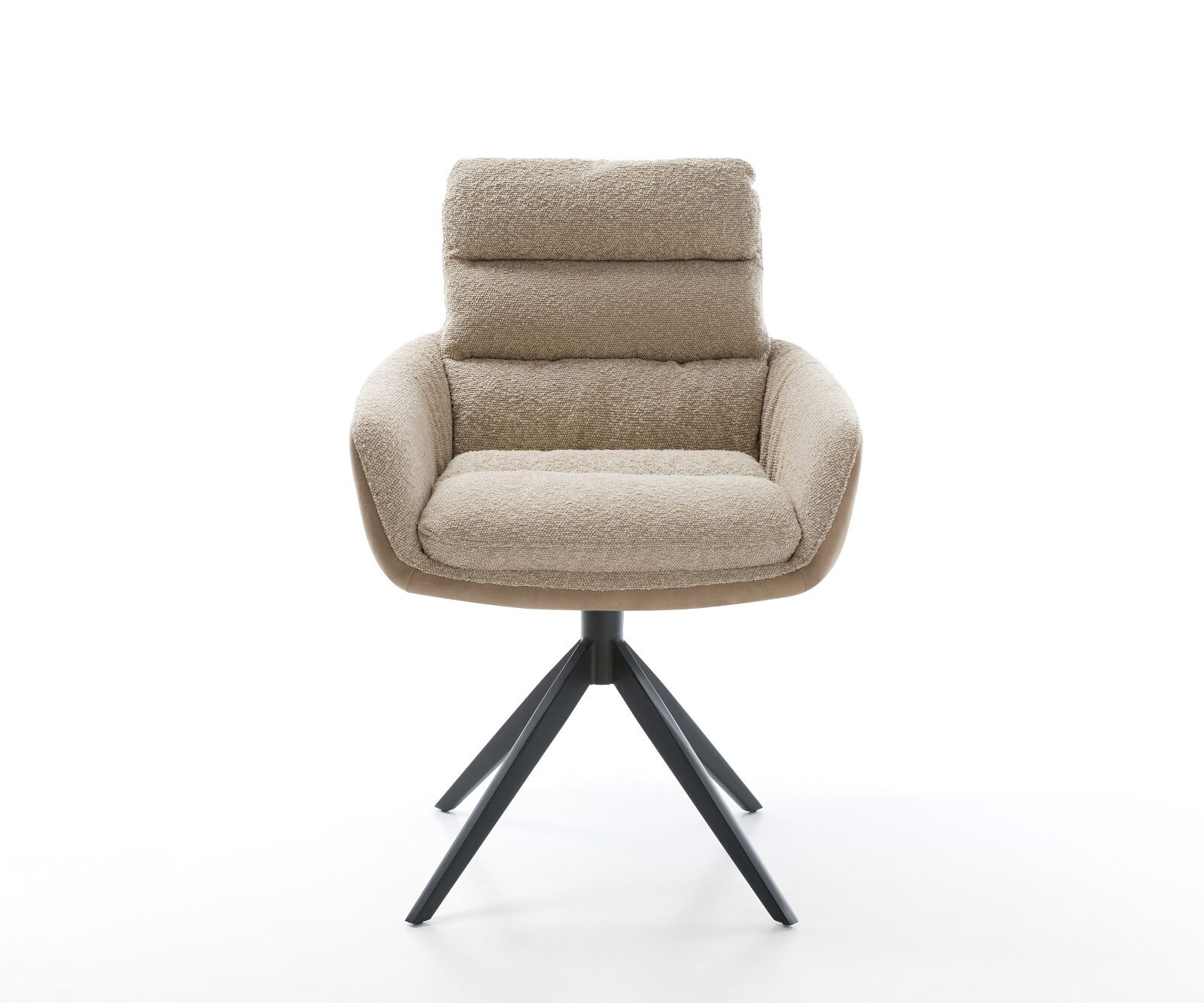 Draaistoel Abelia-Flex met armleuning materiaalmix mud kruisframe breed zwart 360° draaibaar 1 Draaistoel Abelia-Flex met armleuning materiaalmix mud kruisframe breed zwart 360° draaibaar 1