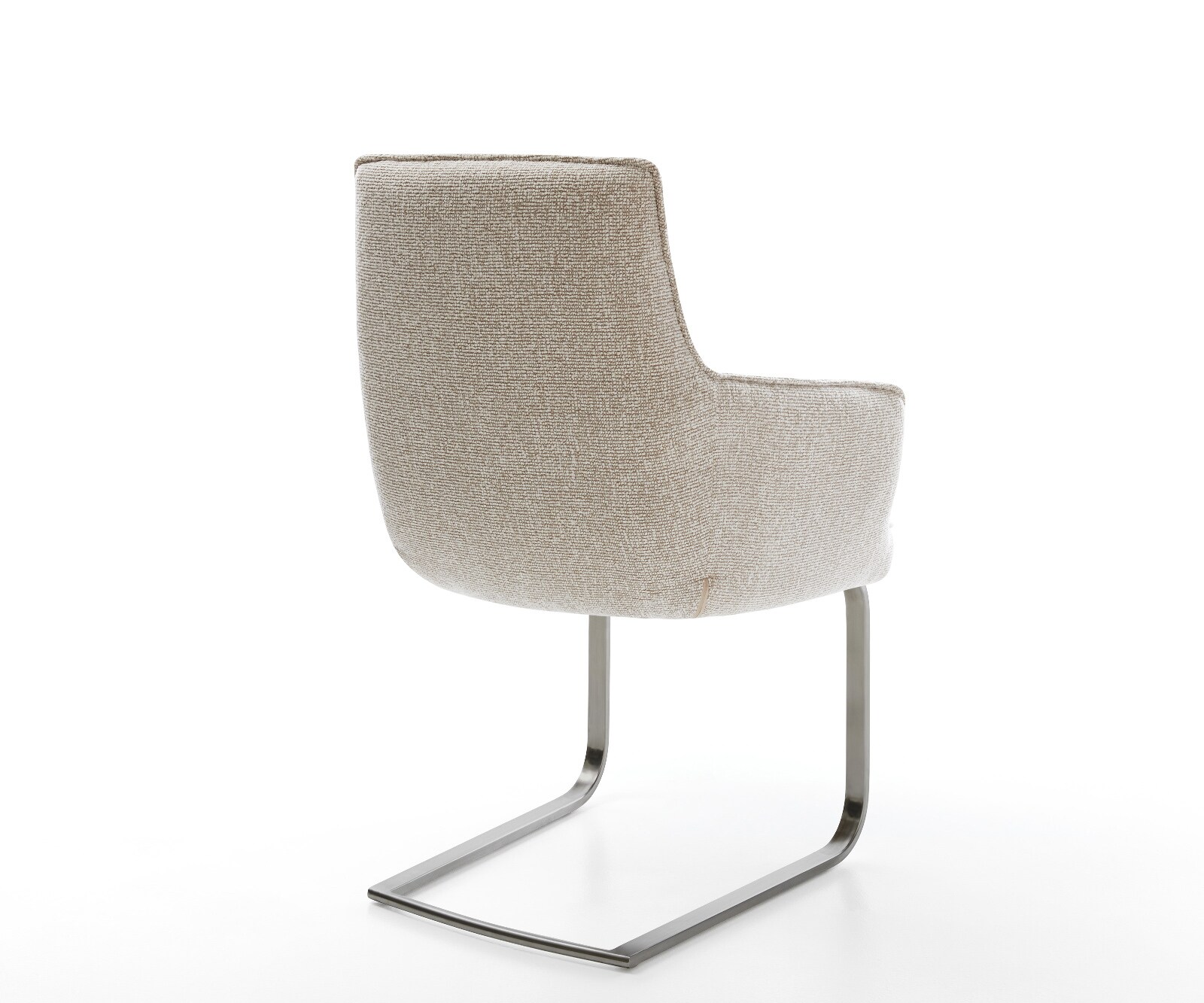 Sledemodel Heira-Flex met armleuning geweven stof beige sledemodel vlak grafiet pocketveer kern 5