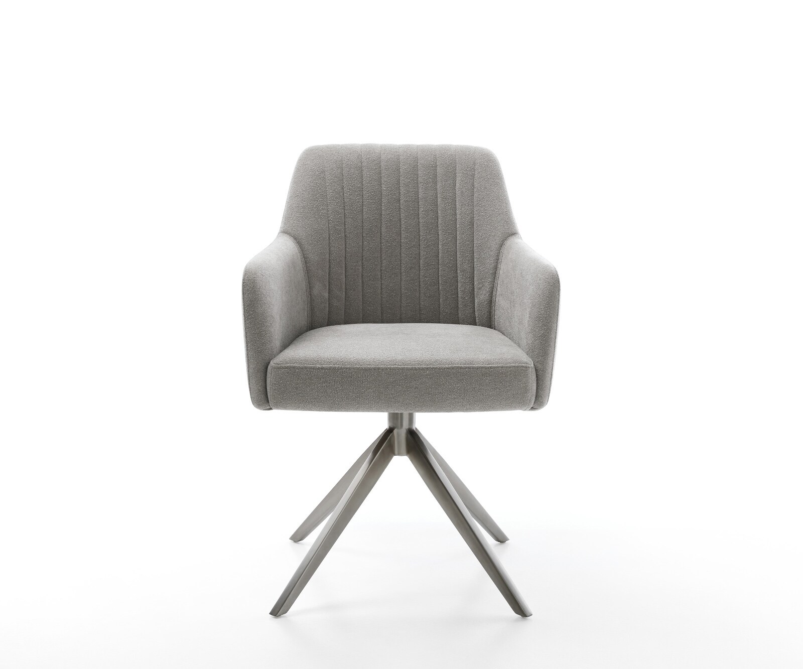 Draaistoel Greg-Flex zachte stof met structuur grijs kruisframe breed grafiet 360° draaibaar rocker-functie pocketveer kern 2