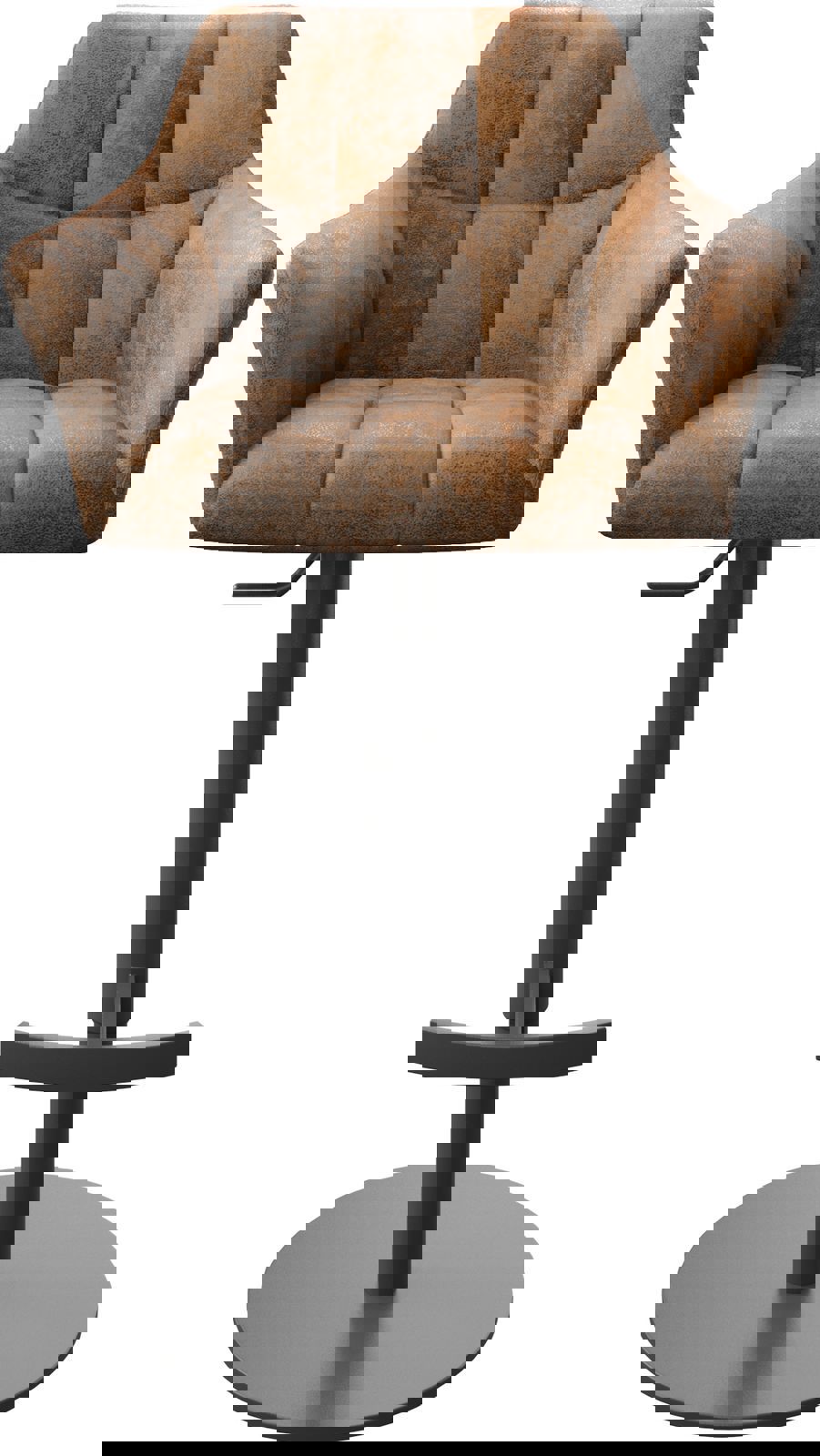 Barstoel Yulo-Flex vintage bruin draaivoet hoogteverstelbaar metaal 3 Barstoel Yulo-Flex vintage bruin draaivoet hoogteverstelbaar metaal 3