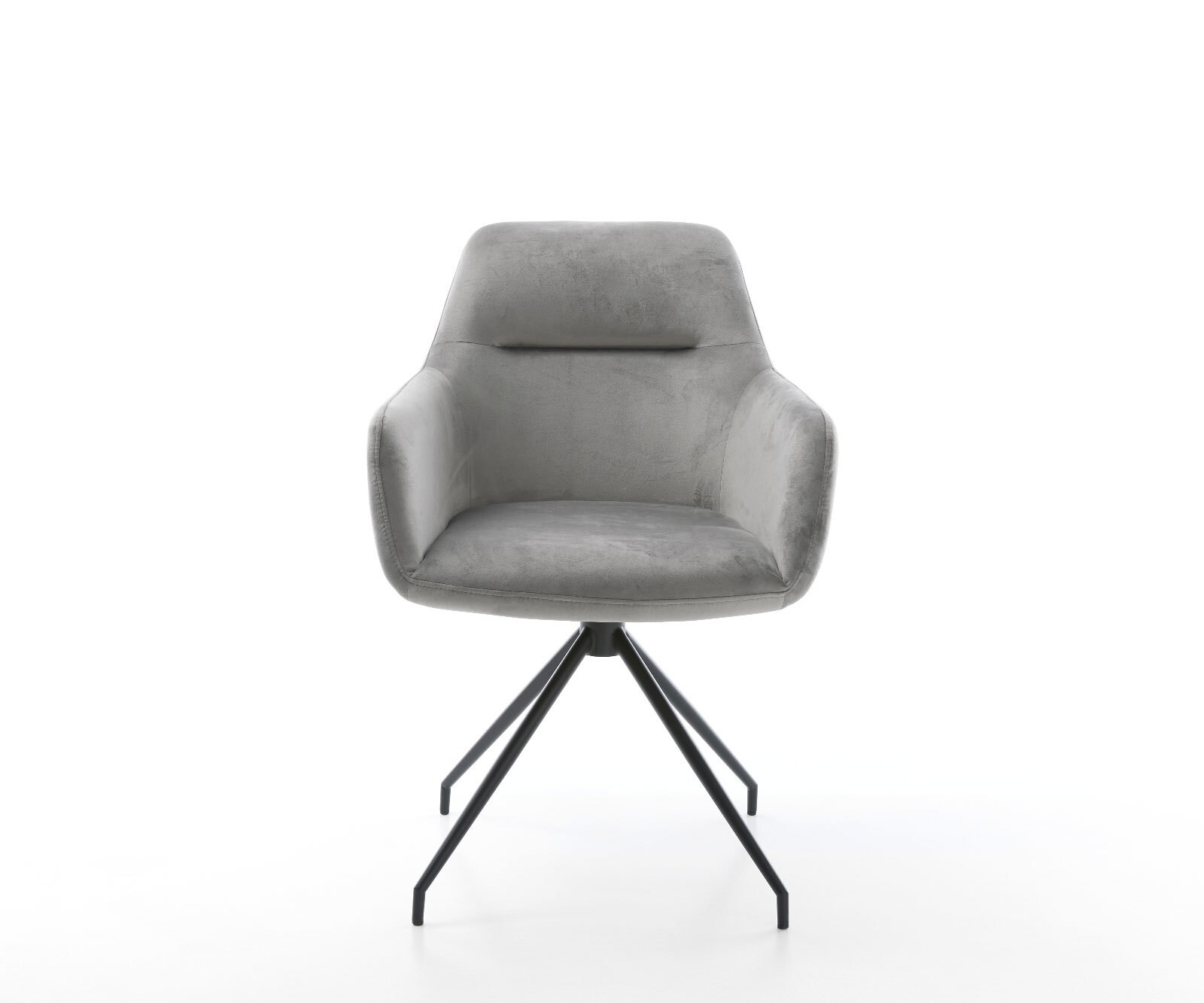 Eetkamerstoel Pejo-Flex fluweel grijs kruisframe conisch zwart pocketveer kern 1 Eetkamerstoel Pejo-Flex fluweel grijs kruisframe conisch zwart pocketveer kern 1