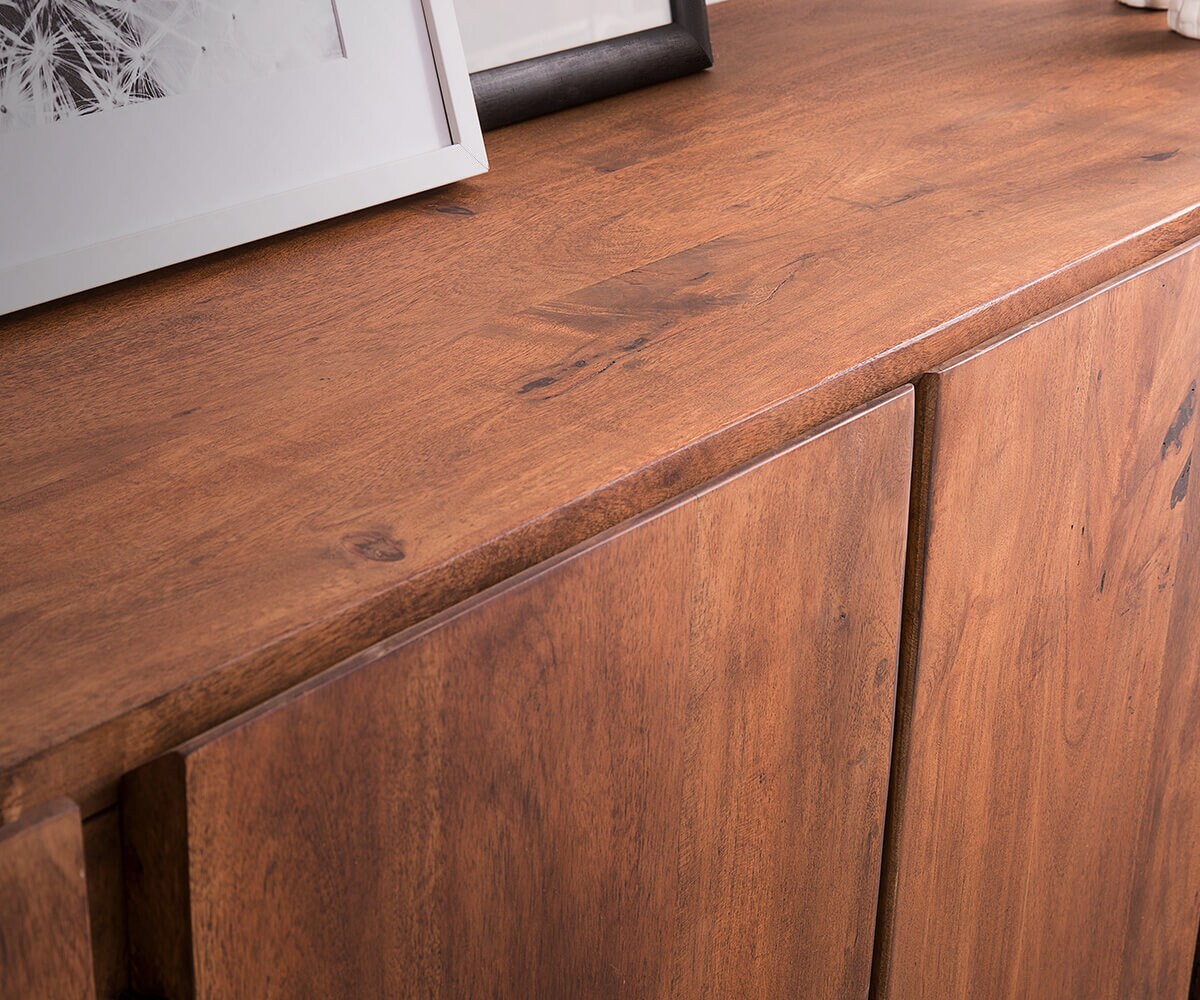 Dressoir Live-Edge 220 cm acacia bruin massief 6 deuren 4