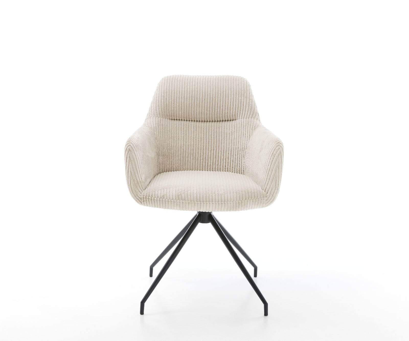 Eetkamerstoel Pejo-Flex koord beige kruisframe conisch zwart pocketveer kern 1