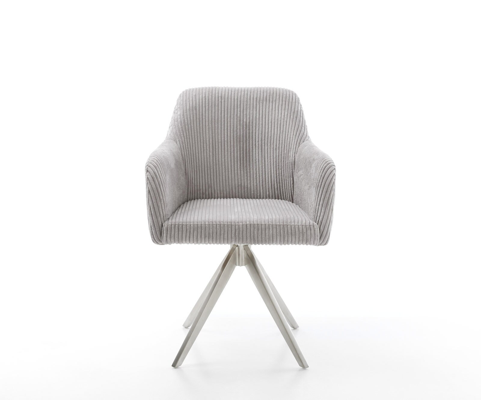 Eetkamerstoel Greg-Flex koord zilver grijs kruisframe hoekig roestvrij staal pocketveer kern 1 Eetkamerstoel Greg-Flex koord zilver grijs kruisframe hoekig roestvrij staal pocketveer kern 1