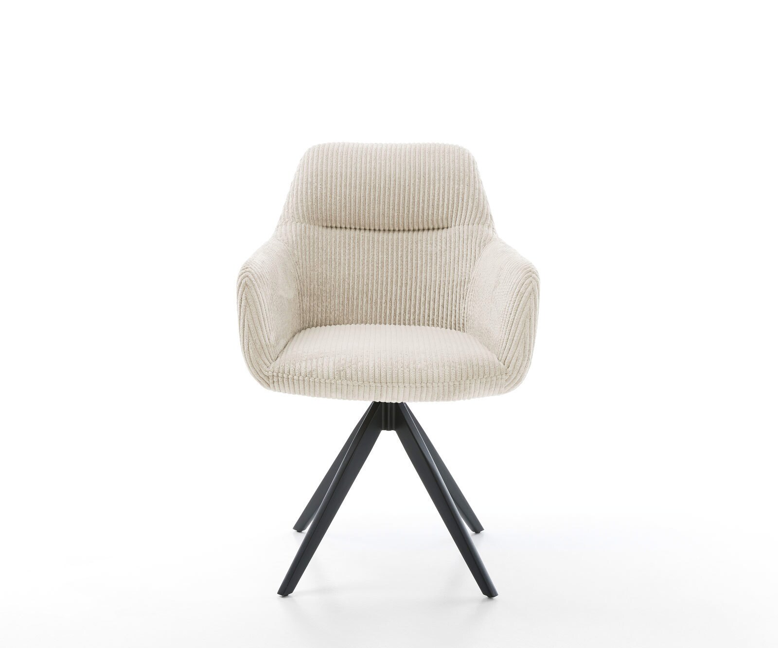 Eetkamerstoel Pejo-Flex koord beige kruisframe hoekig zwart pocketveer kern 1