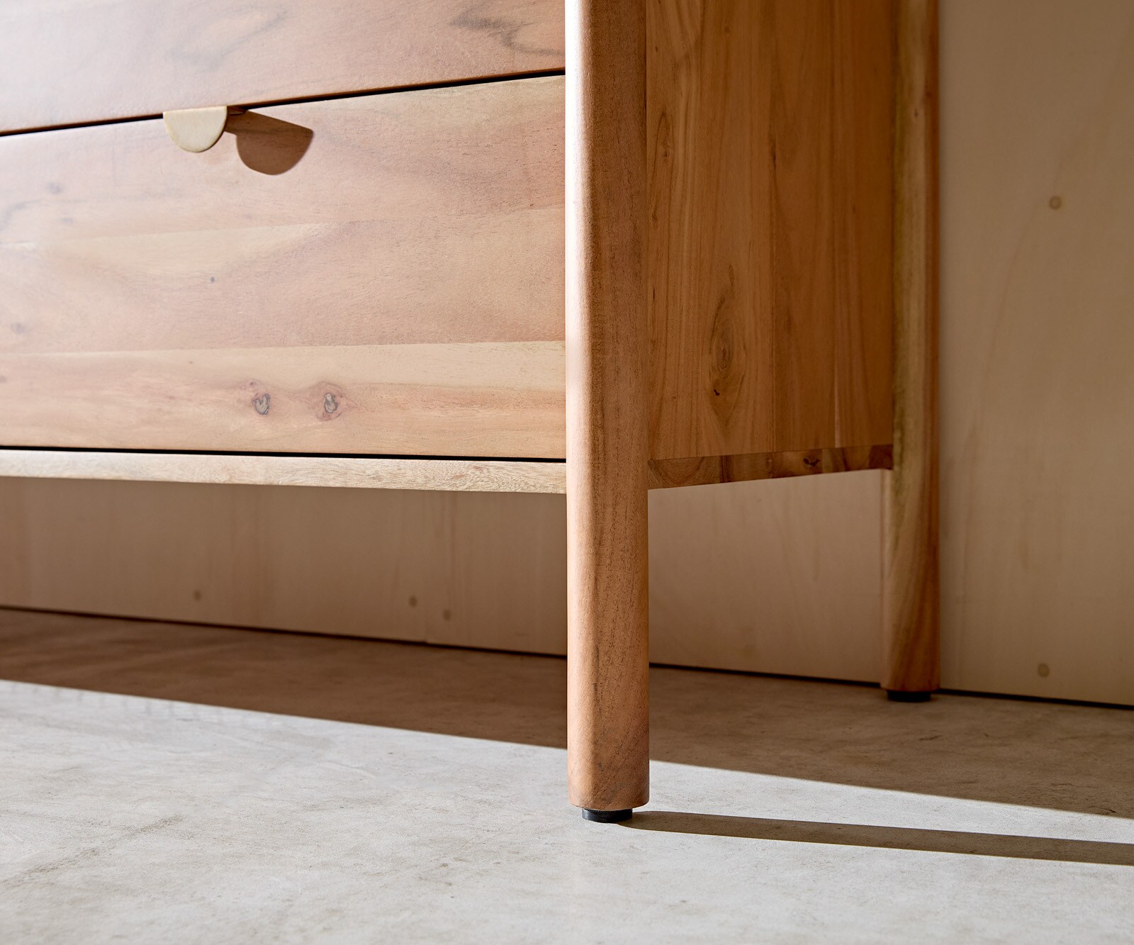 Dressoir Caius 175 cm acacia aura 2 deuren 3 laden 8