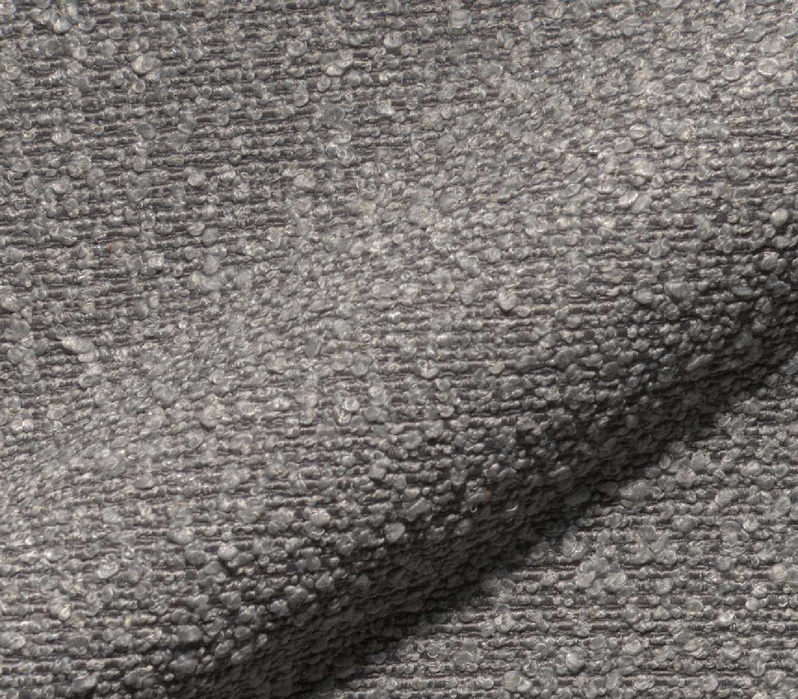 Eetkamerstoel Nube-Flex bouclé zilver grijs slipframe roestvrij staal pocketveer kern 3