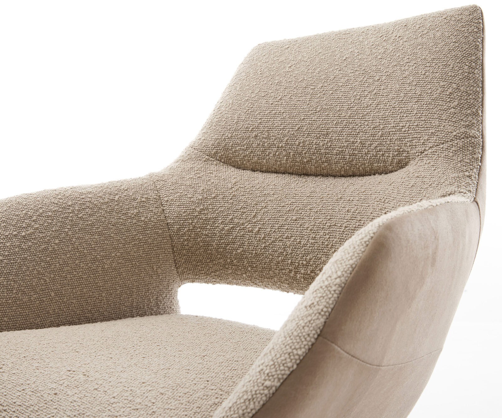 Draaistoel Yago-Flex met armleuning materiaalmix mud kruispoot roestvrij staal 360° draaibaar rocker-functie pocketveer kern 4