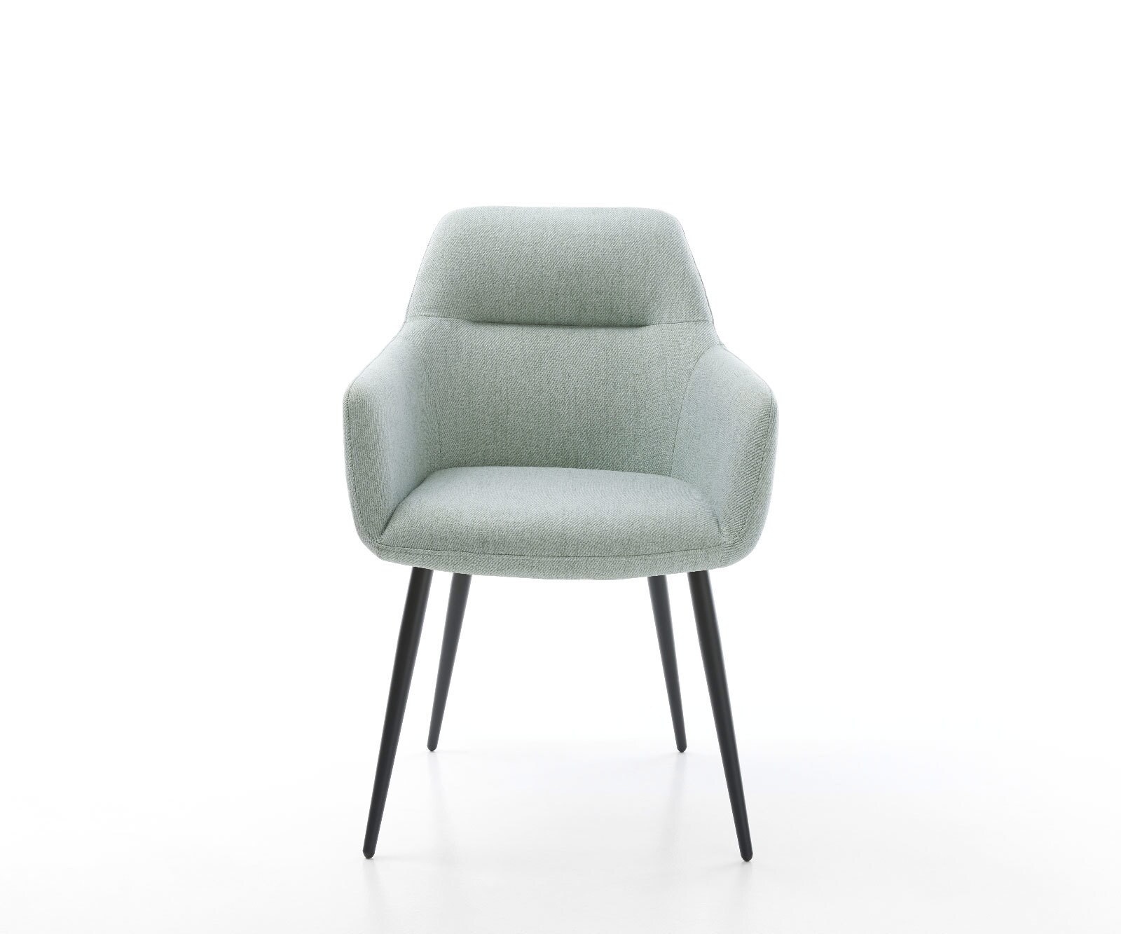 Eetkamerstoel Pejo-Flex stripes mint 4-poot conisch zwart pocketveer kern 1 Eetkamerstoel Pejo-Flex stripes mint 4-poot conisch zwart pocketveer kern 1