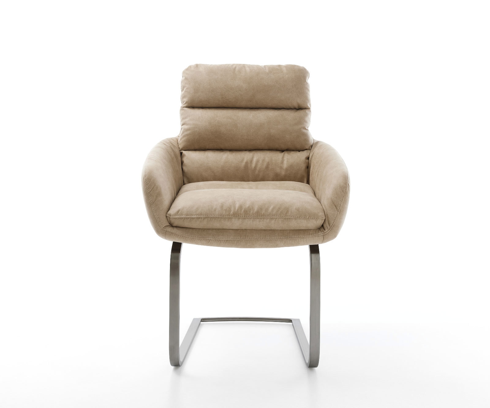 Sledemodel Abelia-Flex met armleuning microvelours beige vintage sledemodel vlak grafiet 1 Sledemodel Abelia-Flex met armleuning microvelours beige vintage sledemodel vlak grafiet 1