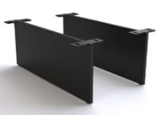 Poot zwevend 15 cm metaal zwart voor kasten met een diepte van 45 cm (set van 2) 3