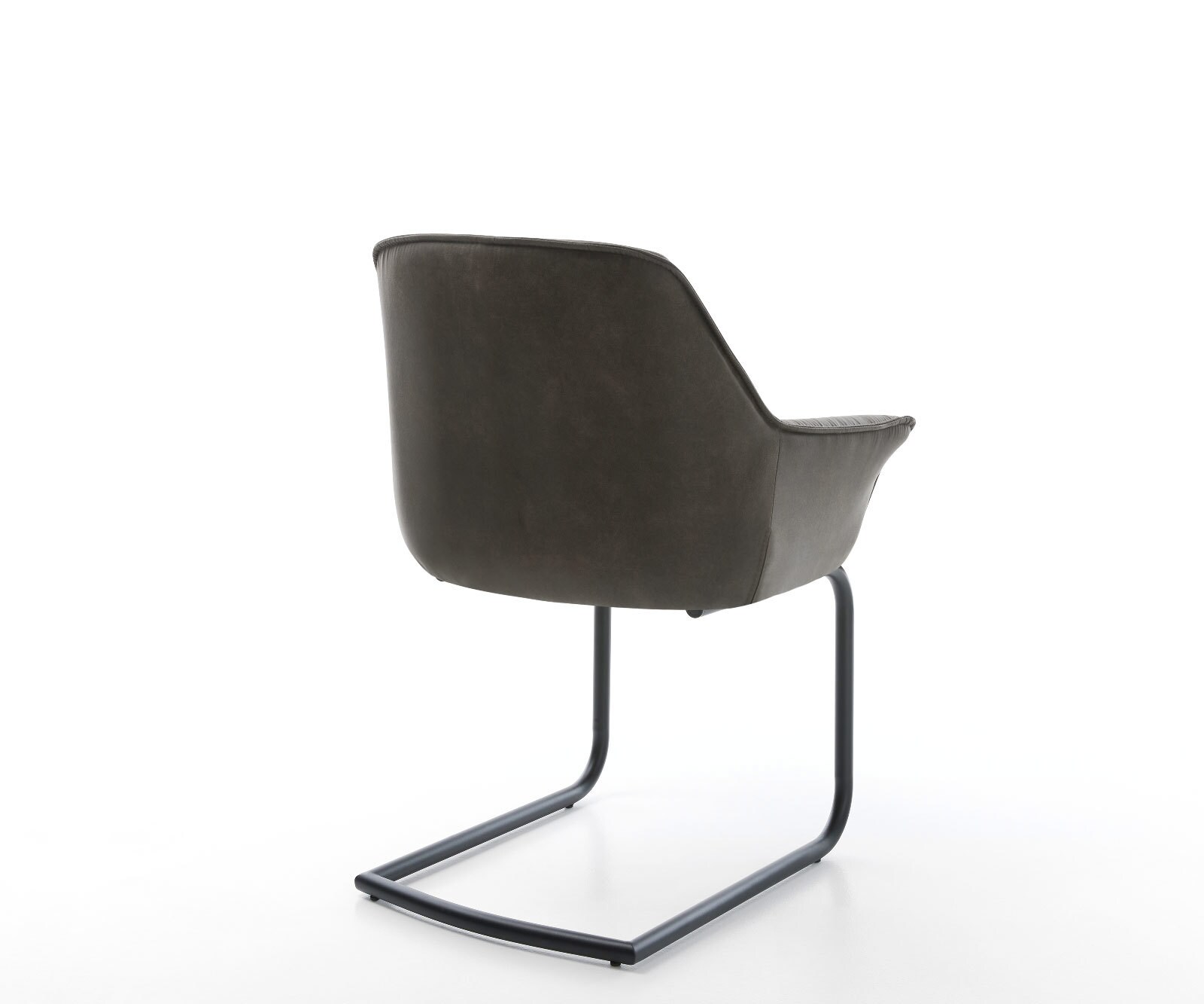 Sledemodel Keila-Flex met armleuning microvelours antraciet vintage sledemodel rond zwart 5 Sledemodel Keila-Flex met armleuning microvelours antraciet vintage sledemodel rond zwart 5