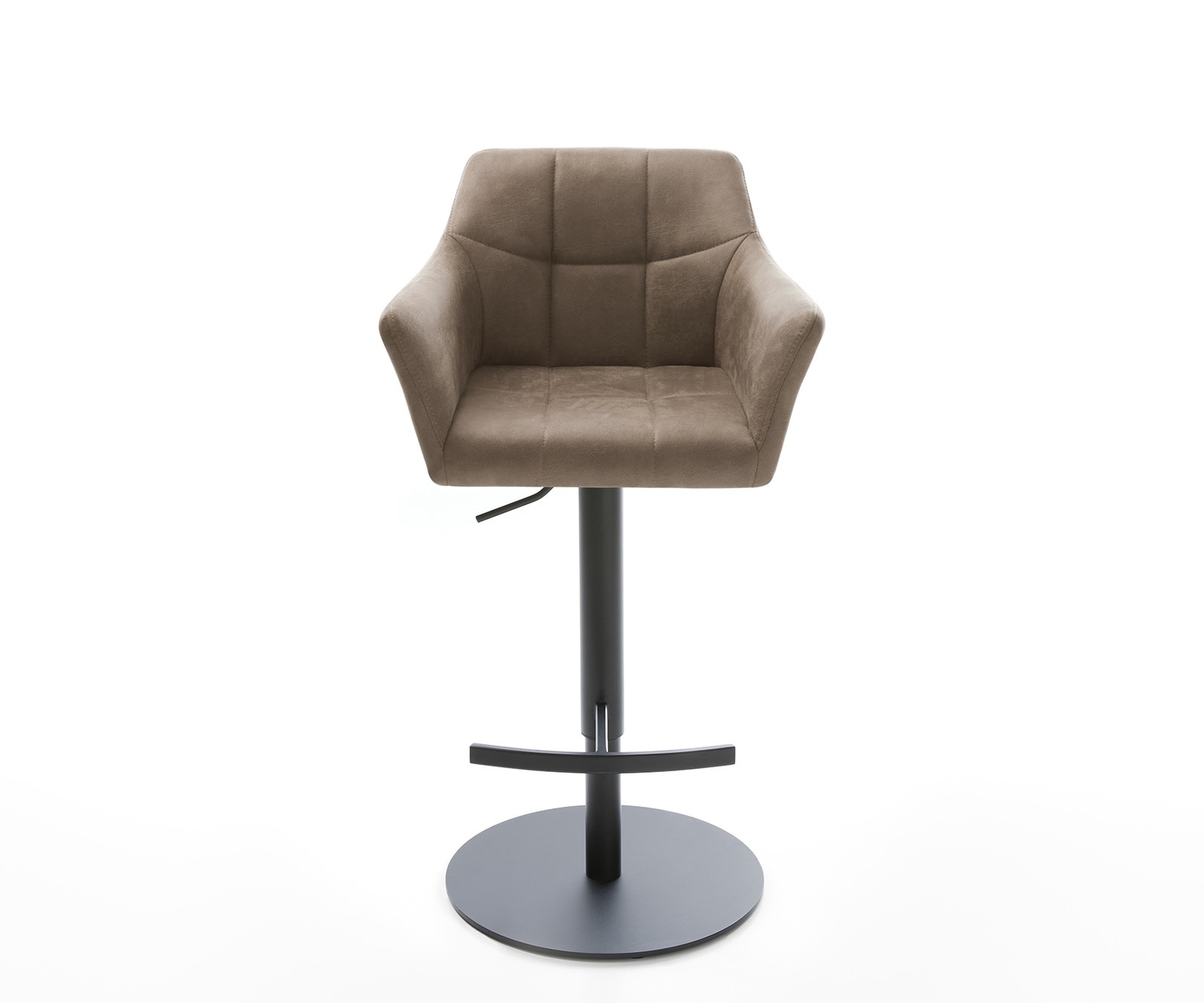 Barstoel Yulo-Flex vintage taupe draaivoet hoogteverstelbaar metaal 2