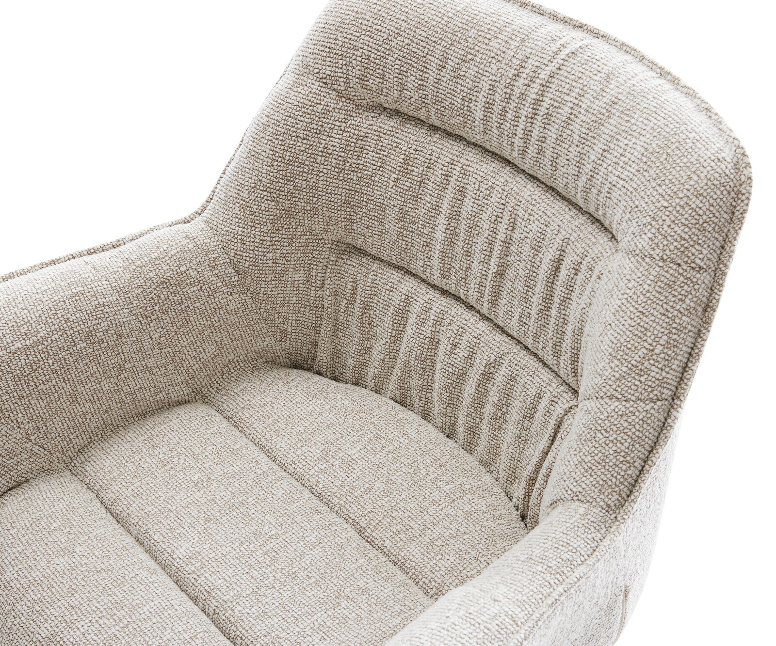 Draaistoel Kaira-Flex geweven stof beige kruisframe breed grafiet 360° draaibaar rocker-functie 3