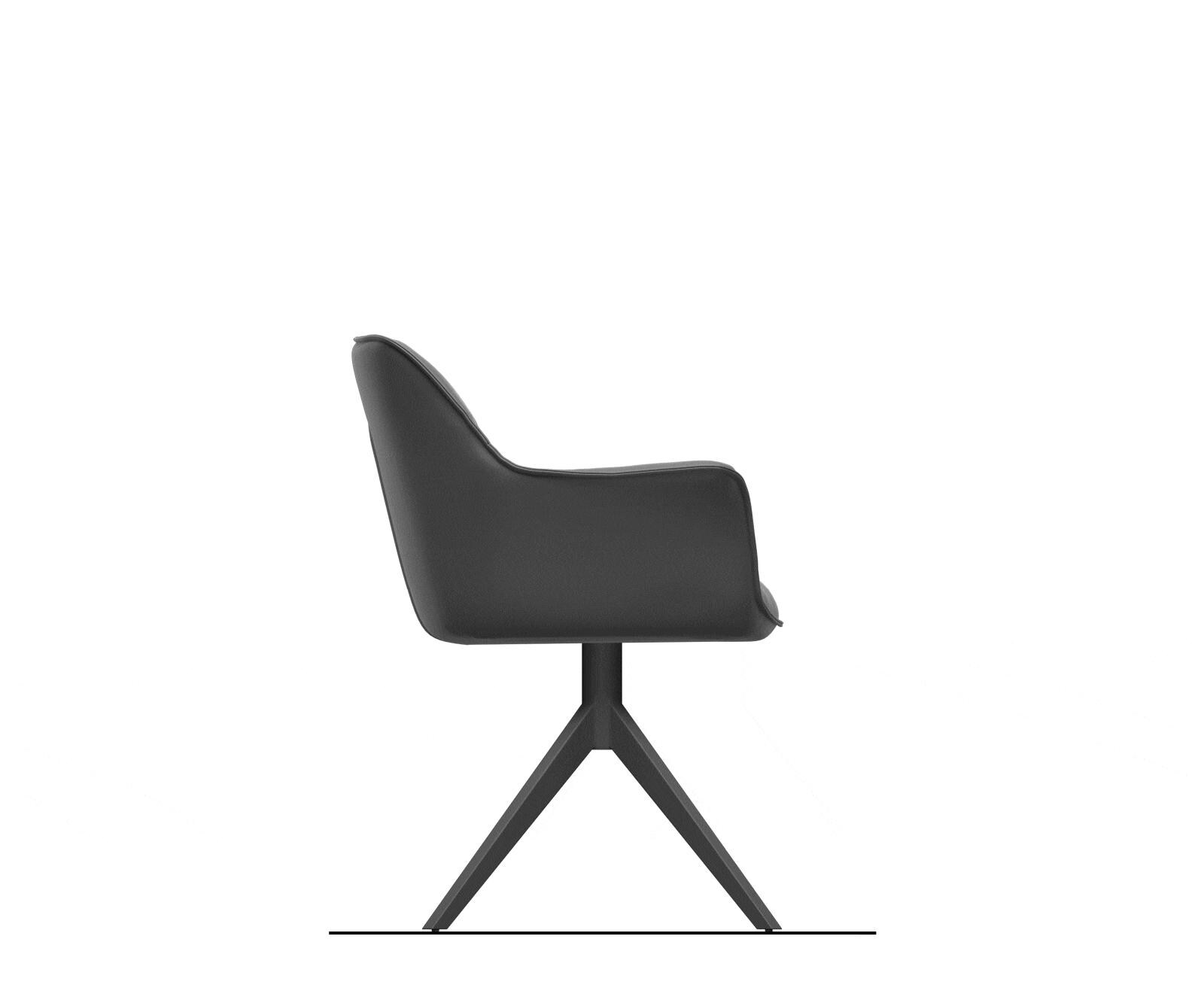 Draaistoel Keila-Flex met armleuning bouclé zacht mud kruisframe breed afwerking met titanium 360° draaibaar rocker-functie 8