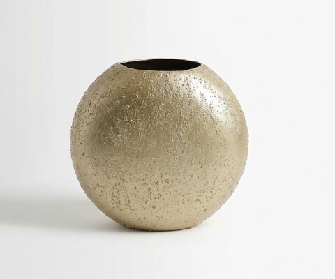Vaas Orbia B39 x D15 x H37 cm Metaal Champagner Handgemaakt