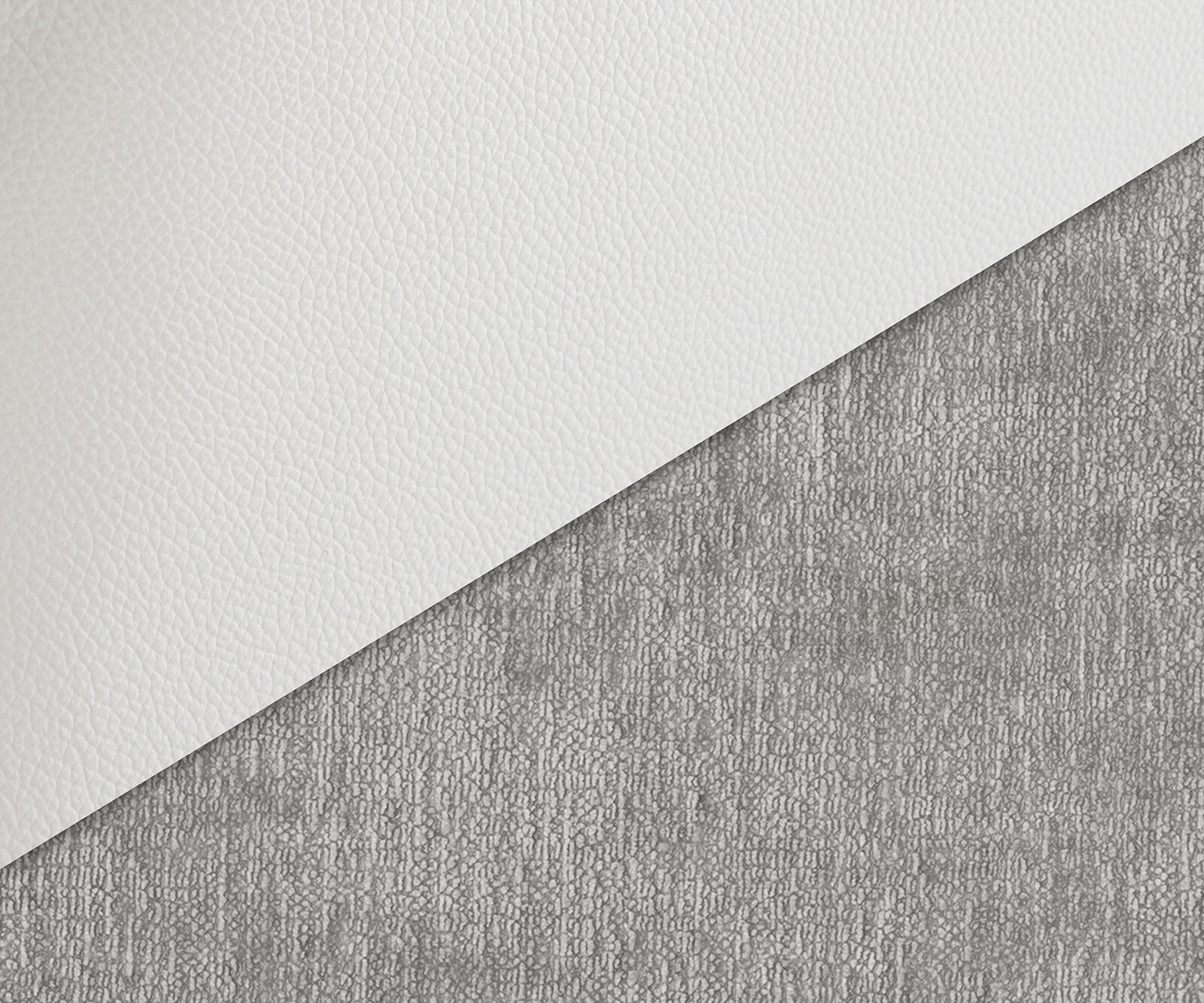 Draaistoel Zoa-Flex materiaalmix echt leer wit-zilver grijs kruispoot wit 360° draaibaar rocker-functie pocketveer kern 2
