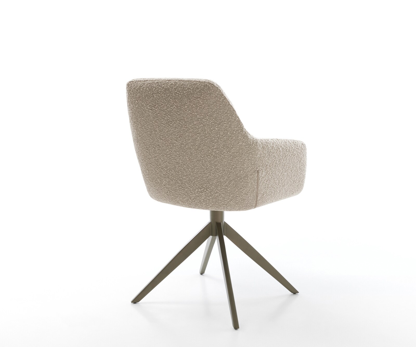 Draaistoel Pejo-Flex bouclé mud kruisframe breed afwerking met titanium 360° draaibaar rocker-functie pocketveer kern 4