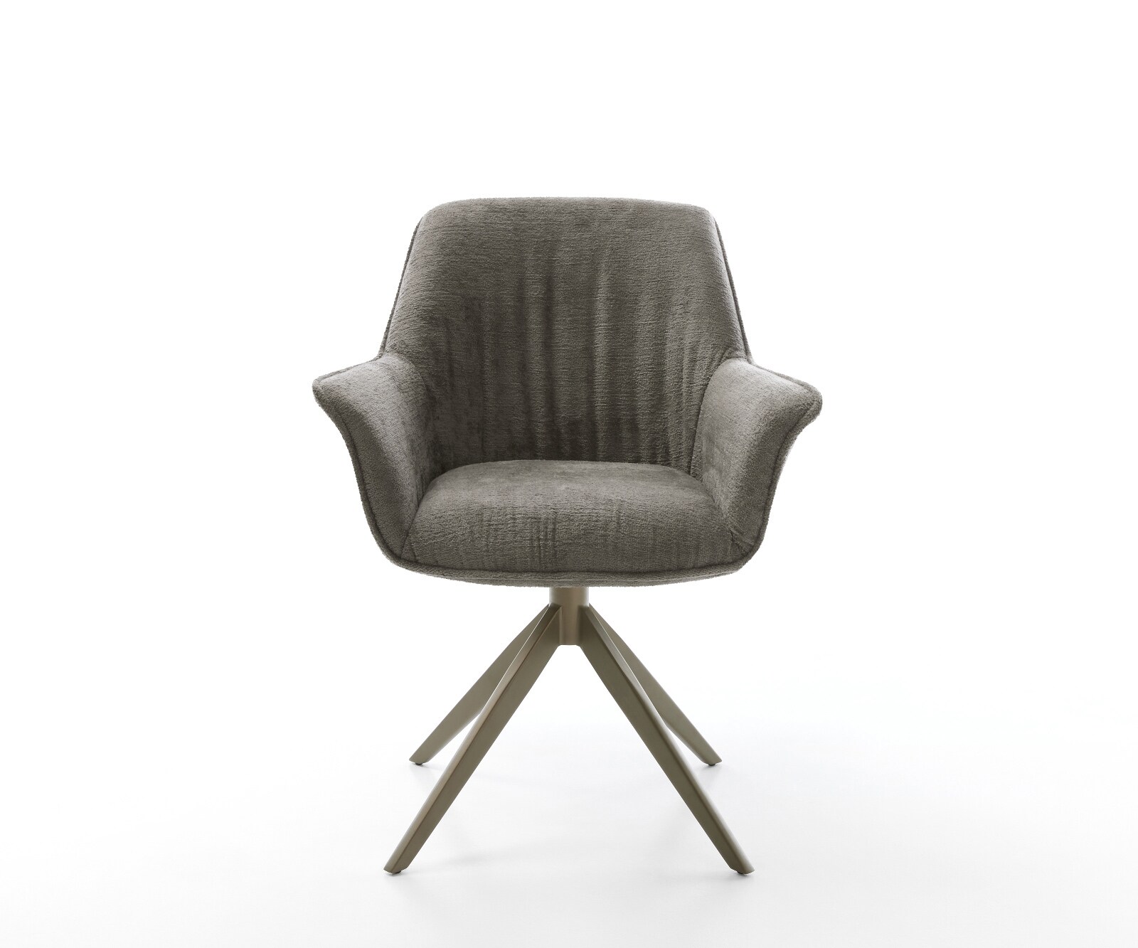 Draaistoel Keila-Flex met armleuning bouclé zacht mud kruisframe breed afwerking met titanium 360° draaibaar rocker-functie 1