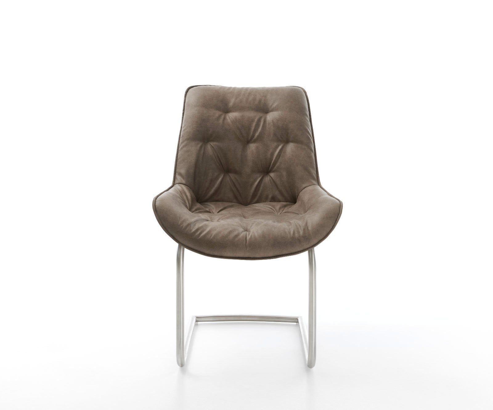 Sledemodel Taimi-Flex microvelours taupe vintage sledemodel rond roestvrij staal 2 Sledemodel Taimi-Flex microvelours taupe vintage sledemodel rond roestvrij staal 2