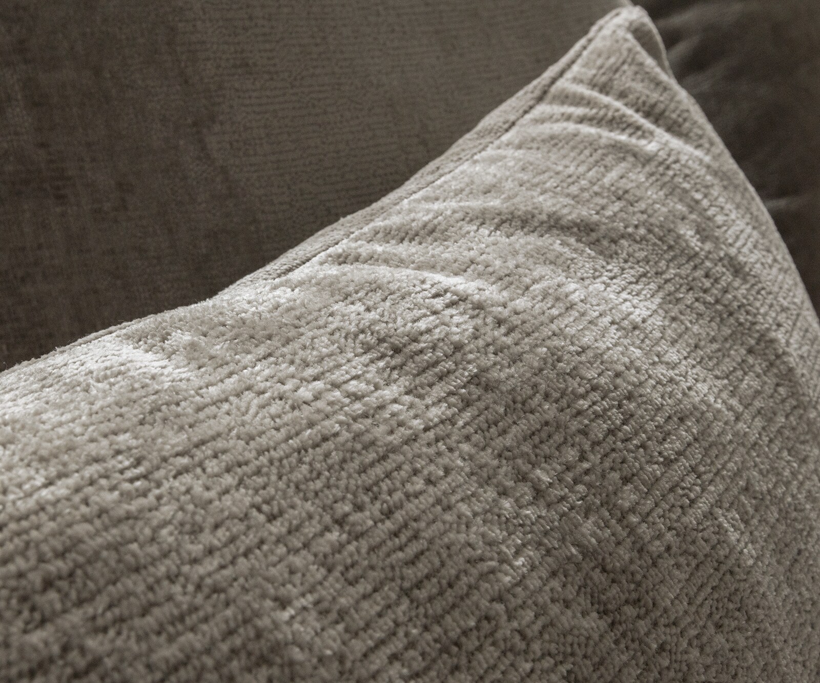 Mega-sofa Estrea 410x155 cm geweven stof taupe ronde bank 4