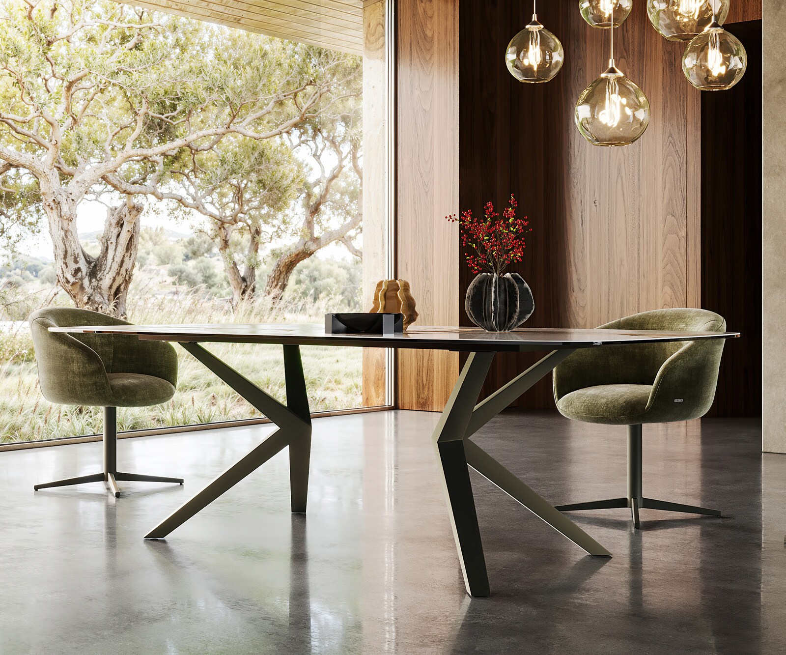 Eettafel Edge Boot 240x120 keramiek Iris FMG Patagonia Lappato Zenthara rand metaal effect afwerking titanium 4 Eettafel Edge Boot 240x120 keramiek Iris FMG Patagonia Lappato Zenthara rand metaal effect afwerking titanium 4