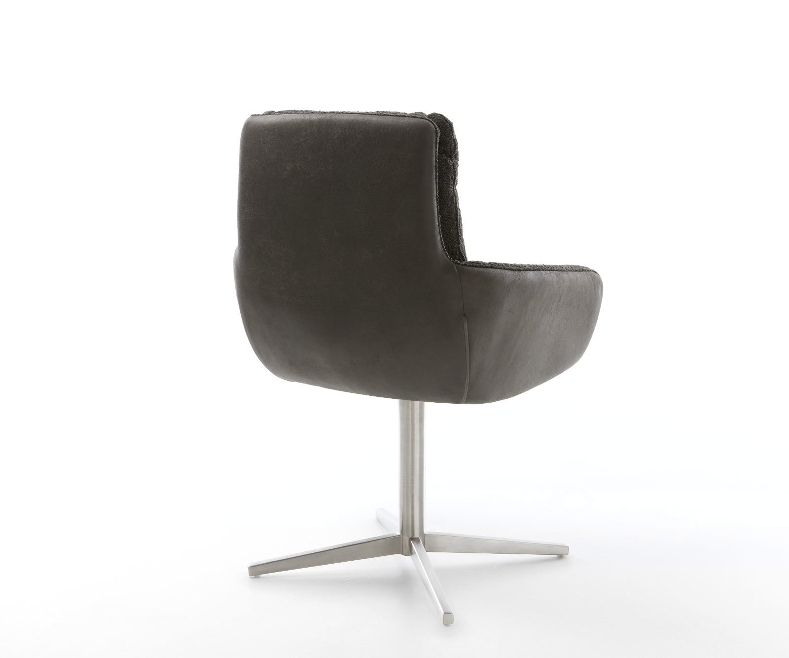 Draaistoel Abelia-Flex met armleuning materiaalmix zwart kruispoot roestvrij staal 360° draaibaar 4 Draaistoel Abelia-Flex met armleuning materiaalmix zwart kruispoot roestvrij staal 360° draaibaar 4