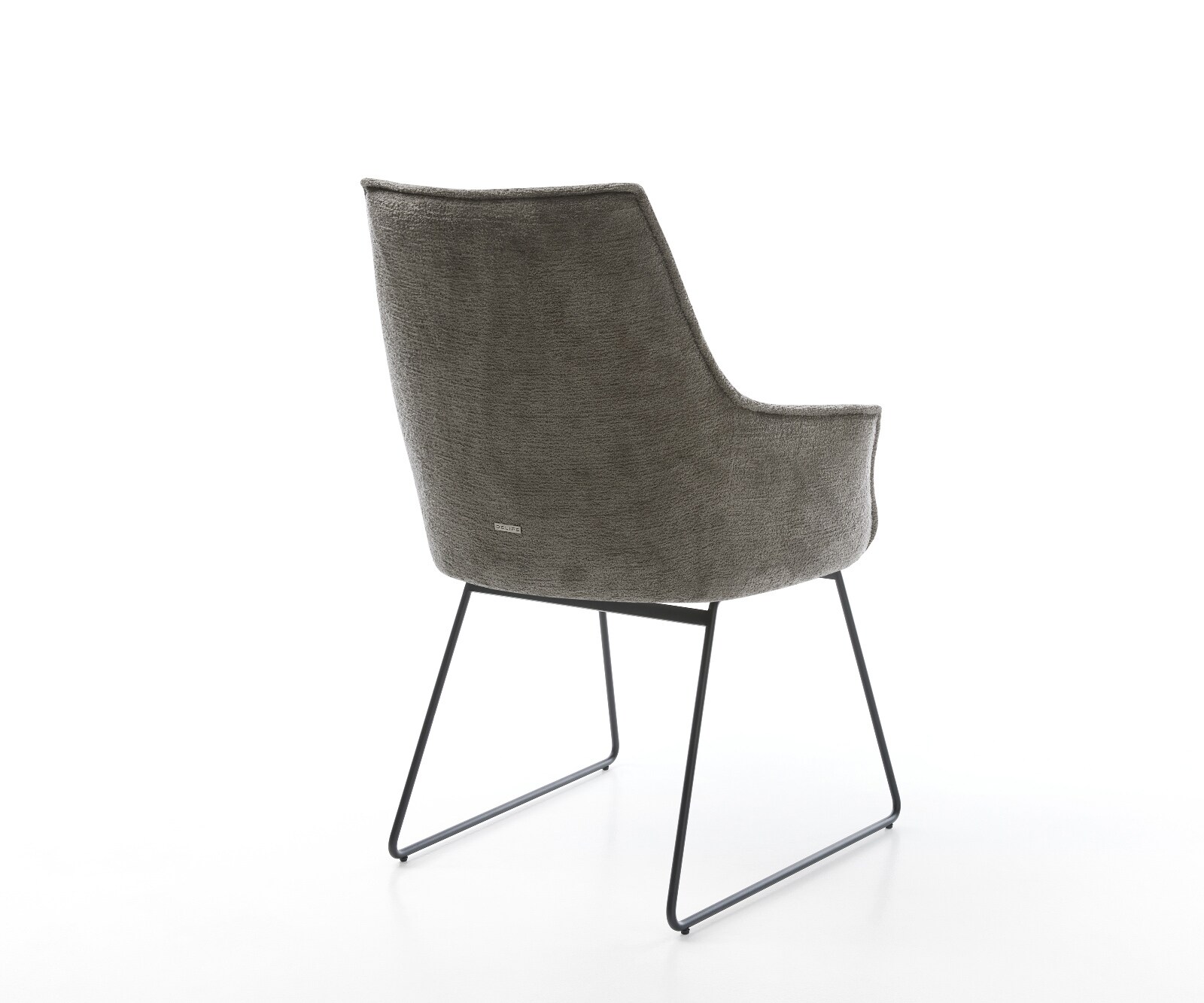 Eetkamerstoel Alja-Flex met armleuning bouclé zacht mud slipframe zwart pocketveer kern 4