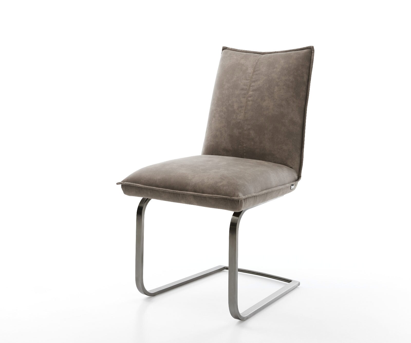 Sledemodel Lelio-Flex microvelours taupe vintage sledemodel vlak grafiet pocketveer kern