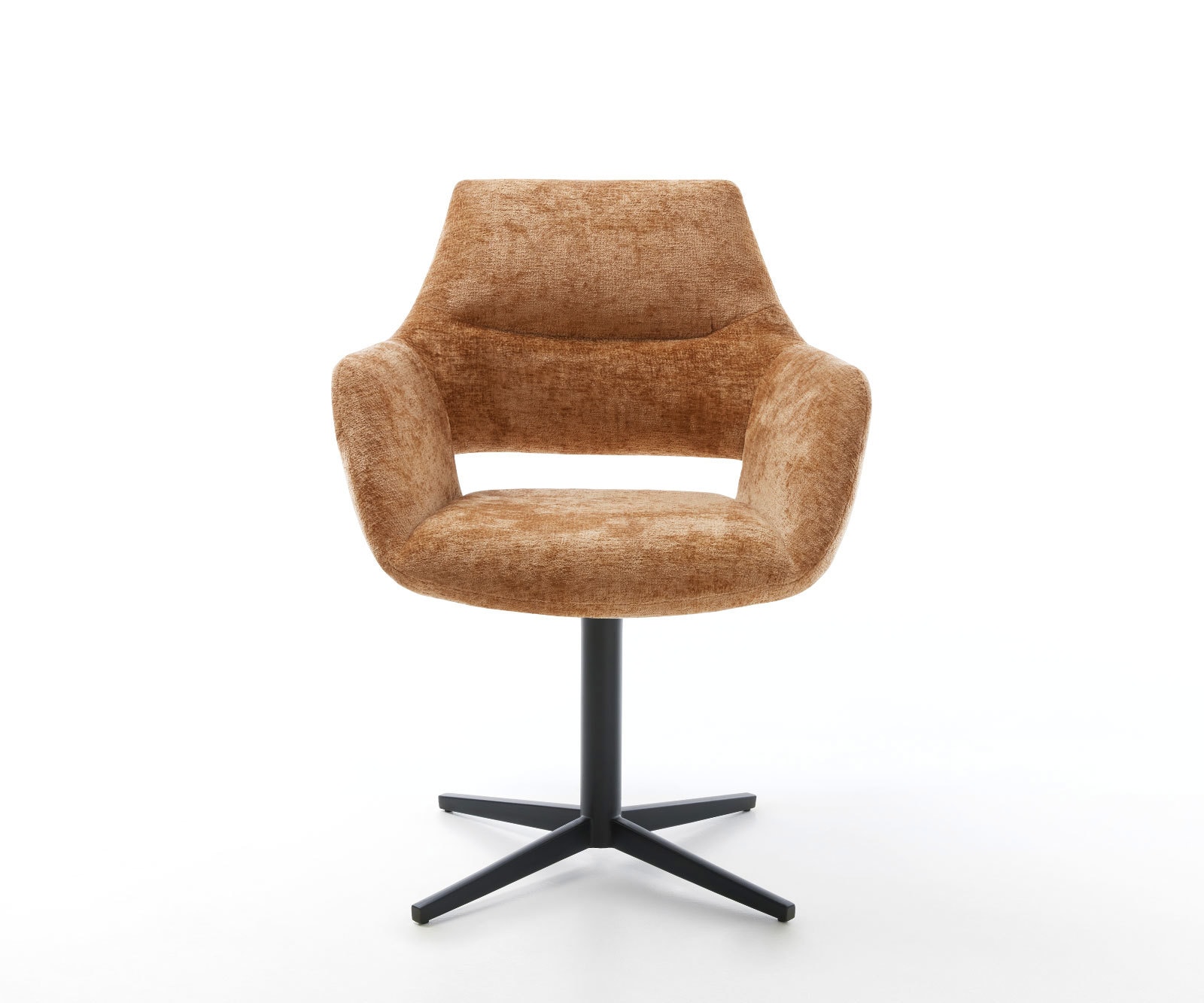 Draaistoel Yago-Flex met armleuning chenille Roest kruispoot zwart 360° draaibaar pocketveer kern 1 Draaistoel Yago-Flex met armleuning chenille Roest kruispoot zwart 360° draaibaar pocketveer kern 1