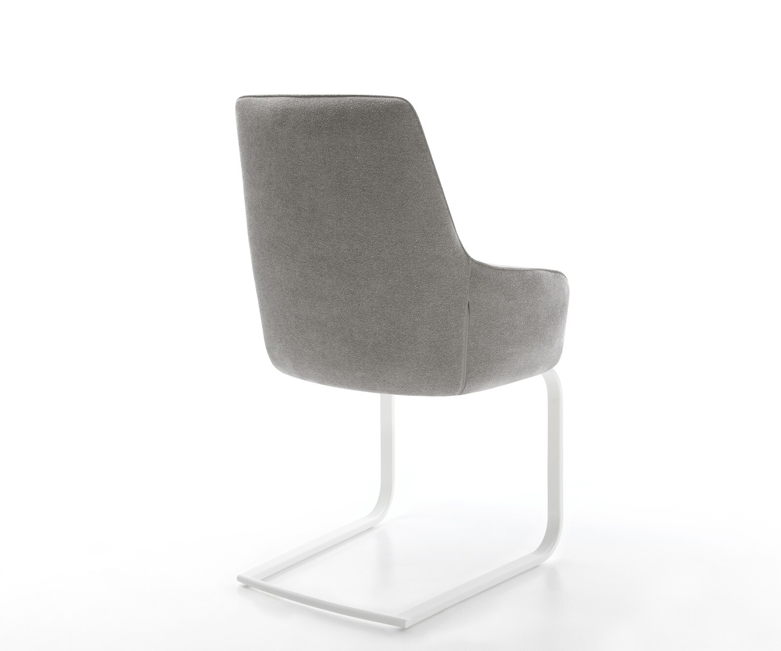 Sledemodel Zelia-Flex met armleuning zachte stof met structuur grijs sledemodel vlak wit pocketveer kern 5