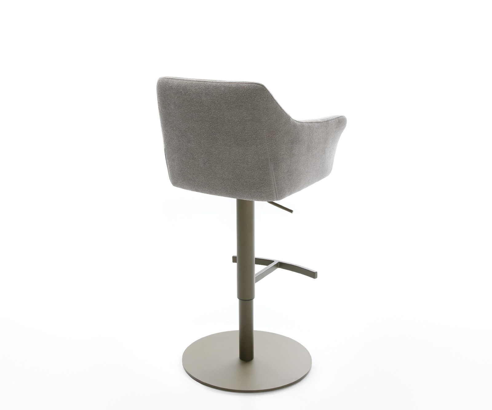 Barstoel Yulo-Flex Zachte stof met structuur Grijs Draaivoet in hoogte verstelbaar Titaankleurig Titaankleurig 5