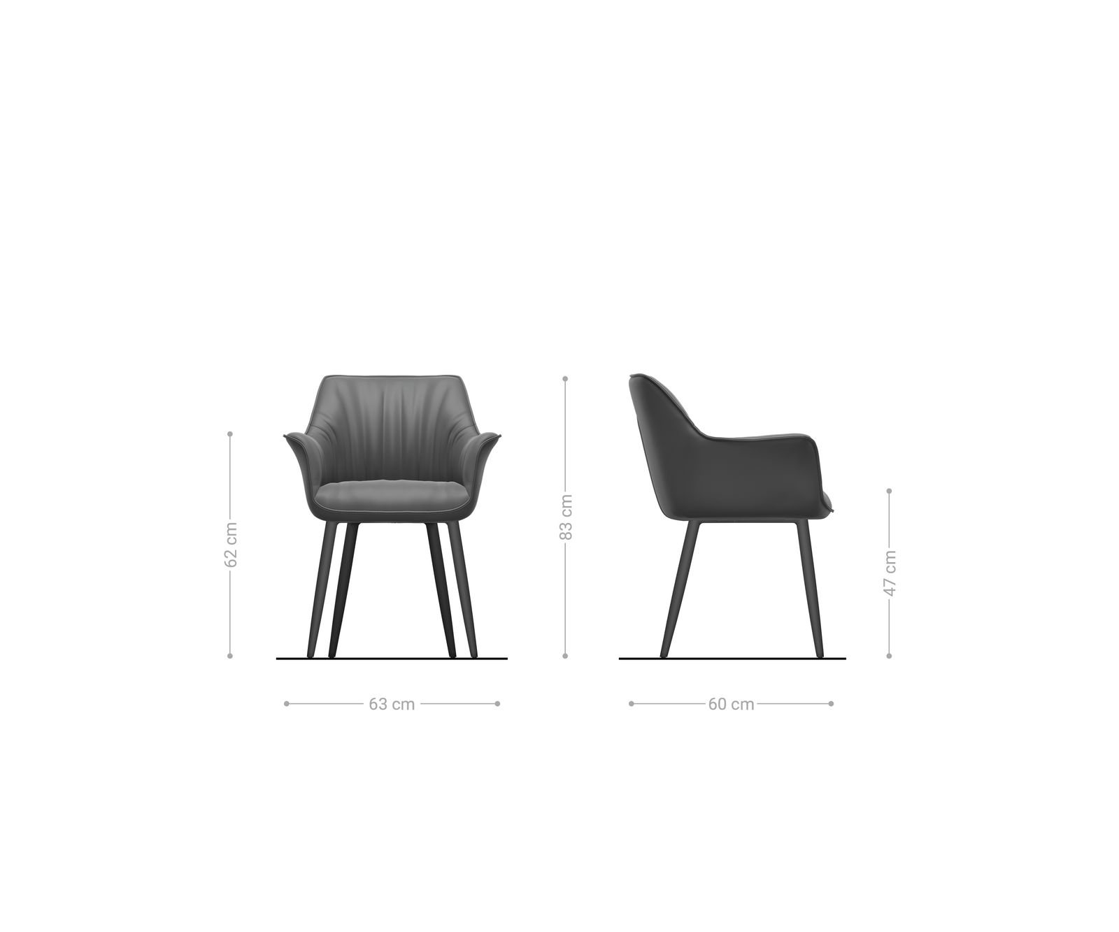 Eetkamerstoel Keila-Flex met armleuning geweven stof beige 4-poot conisch roestvrij staal 5