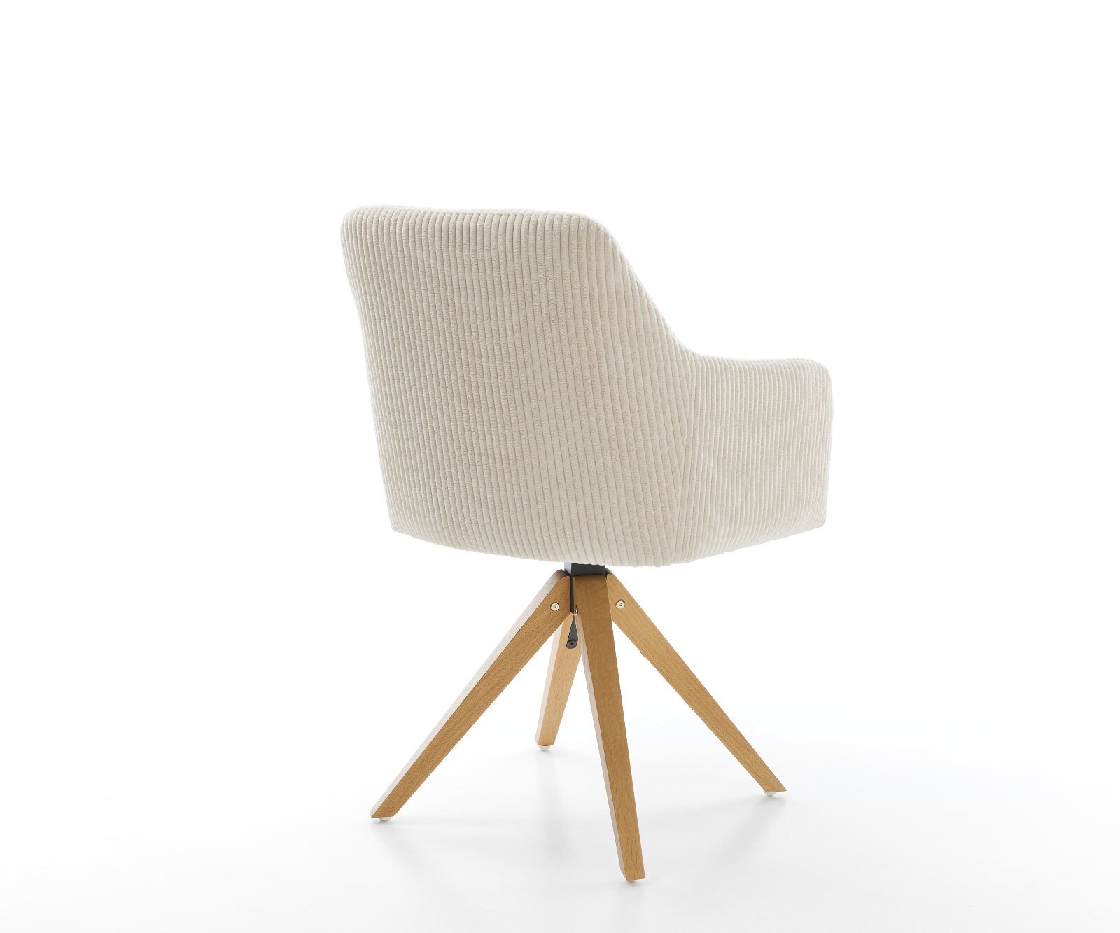 Eetkamerstoel Greg-Flex koord beige houten frame hoekig natuur pocketveer kern 4