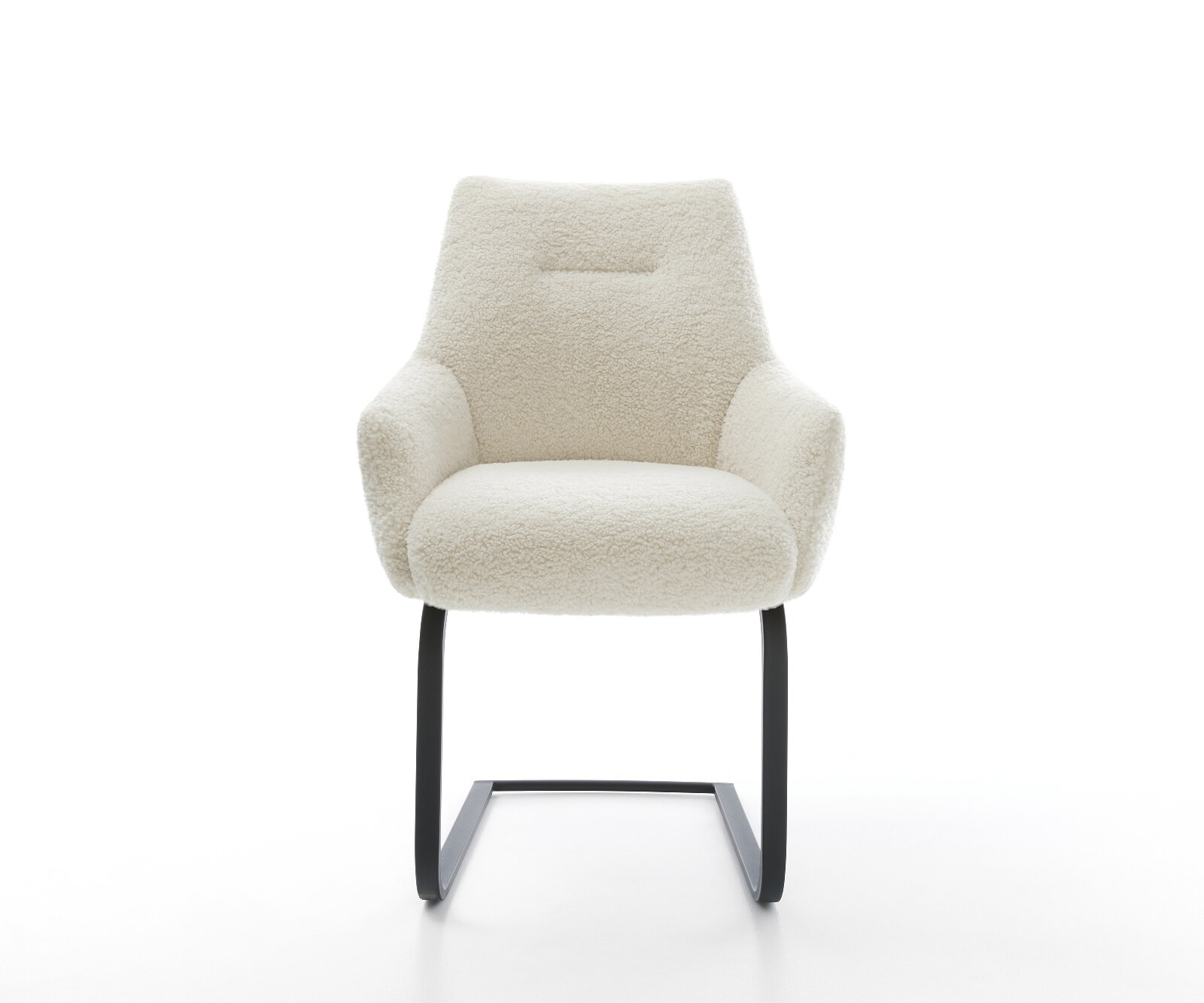 Sledemodel Alja-Flex met armleuning teddy beige sledemodel vlak zwart pocketveer kern 2